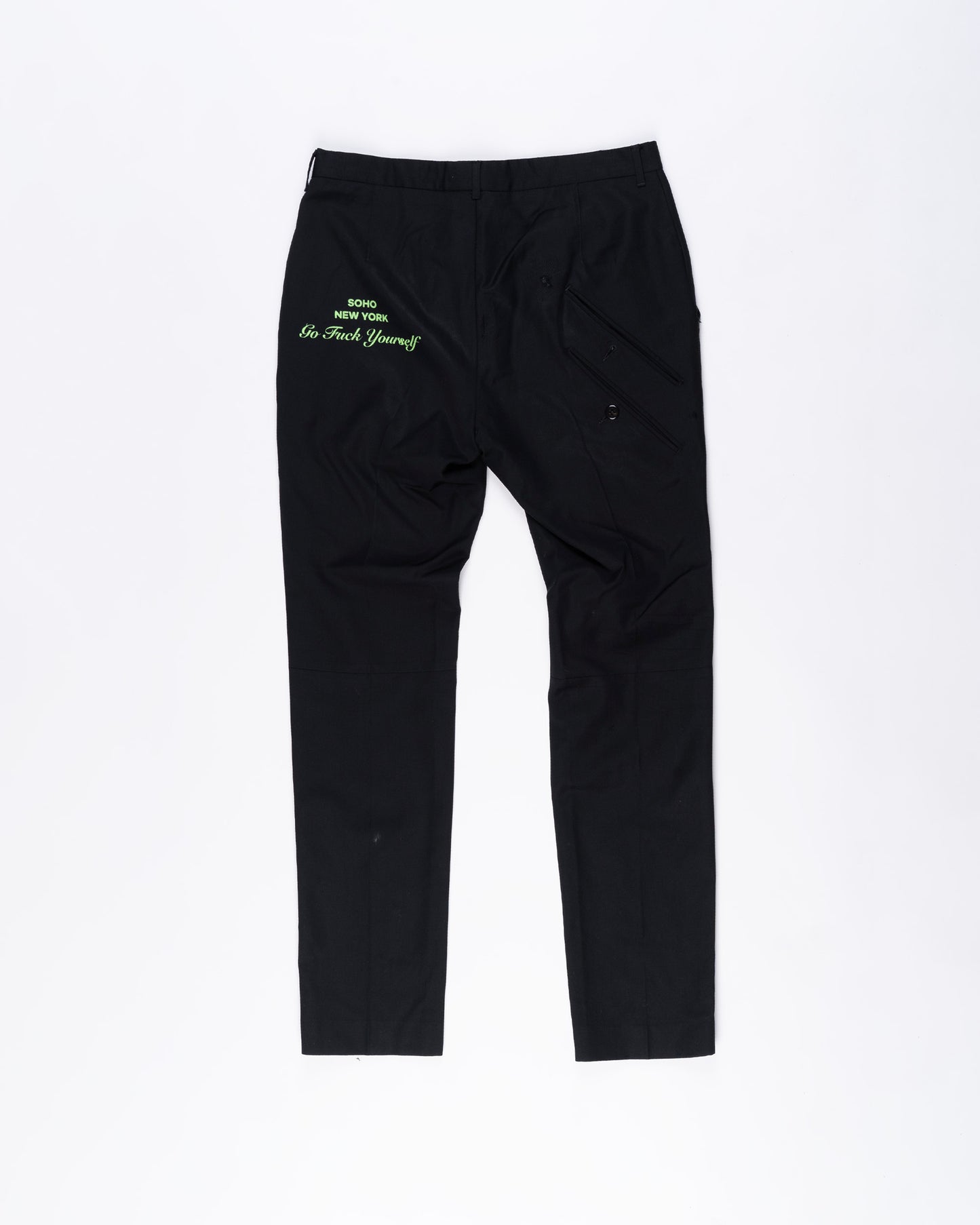 Repaired Black Trousers Size: 32
