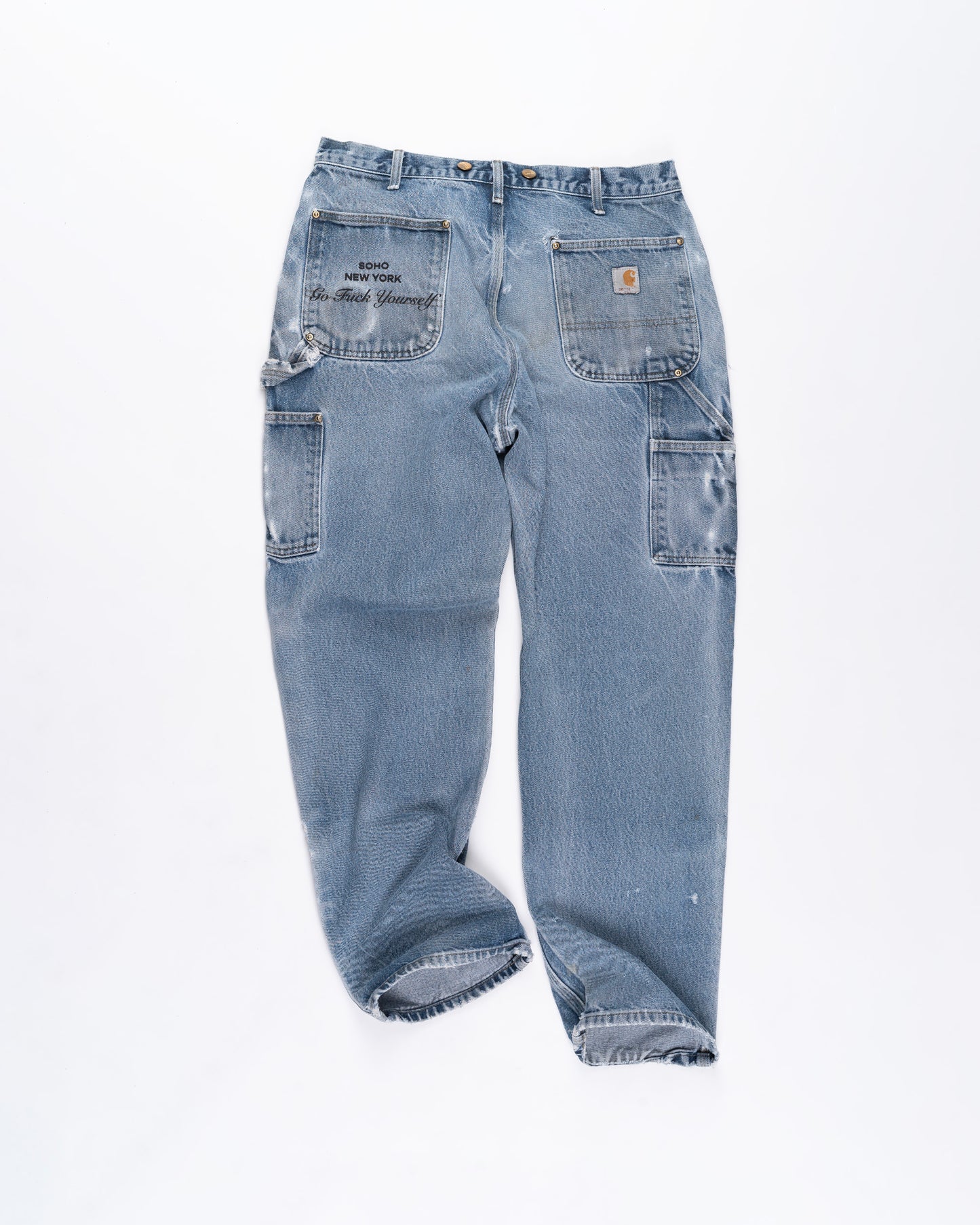 Blue Denim Carhart Cargo Pants Size: 36