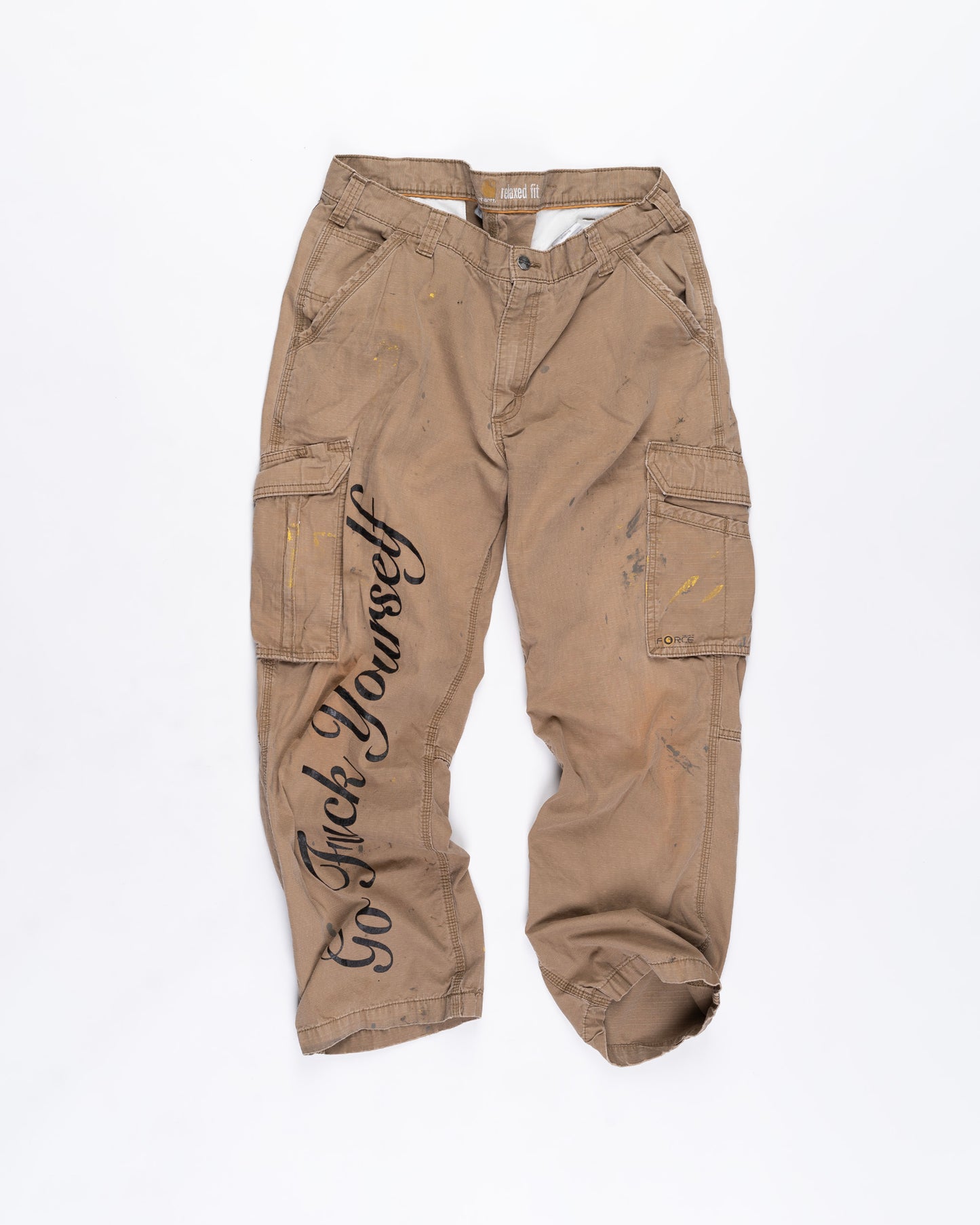 Tan Relaxed Fit Carhart Pants Size: 38