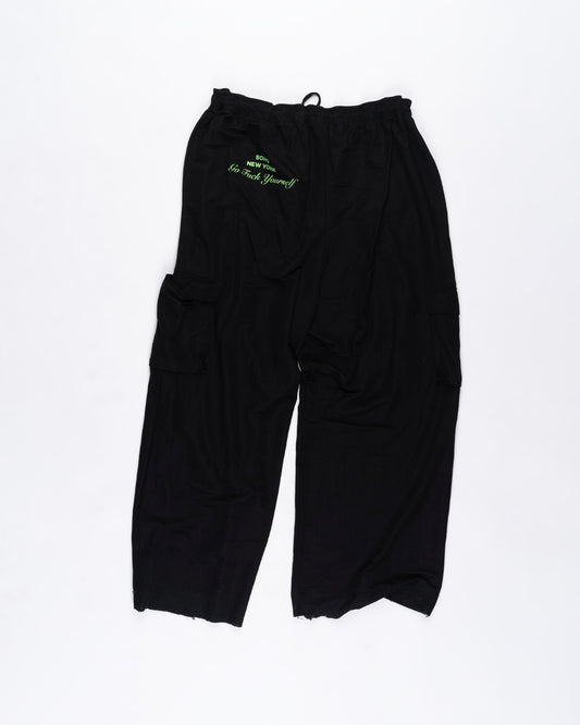 Black Cargo Sweatpants Size: Large