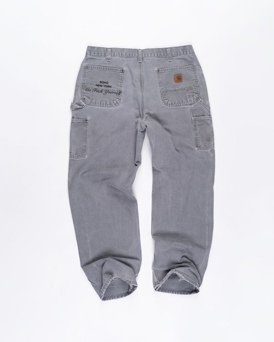Light Gray Carhart Cargo Pants Size: 36