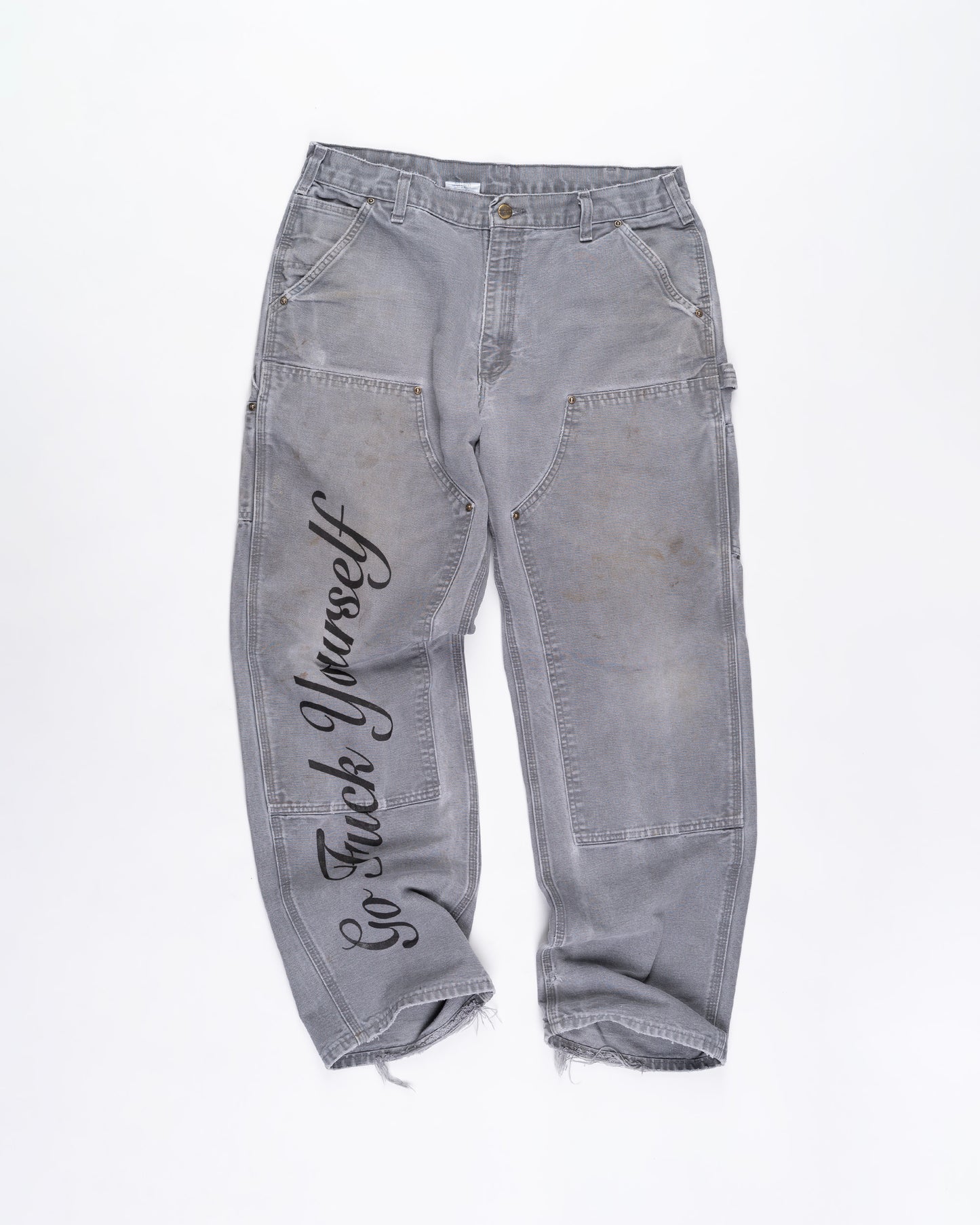 Light Gray Carhart Cargo Pants Size: 36