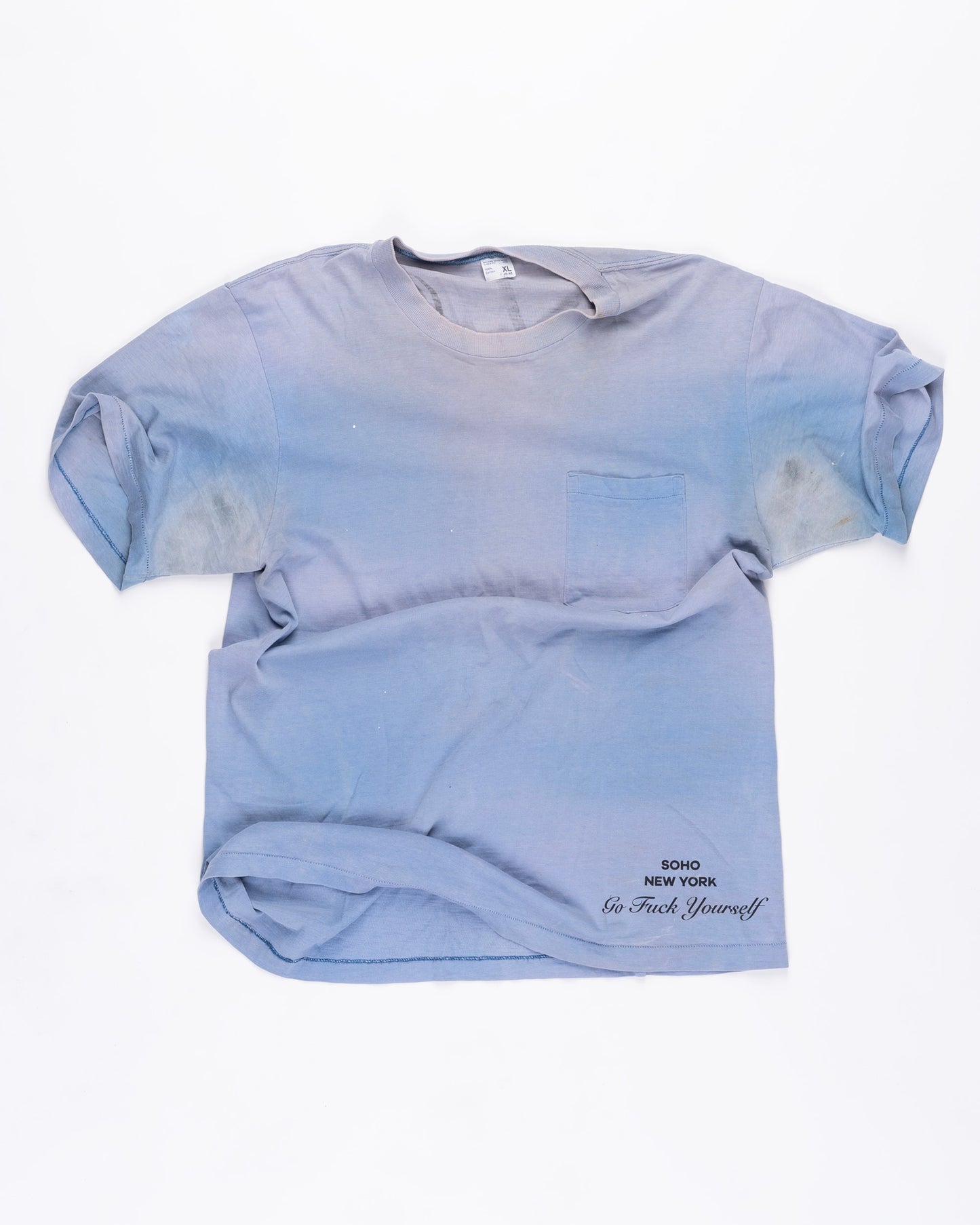 Sky Thrashed Blue Faded T-shirt Size: XLarge