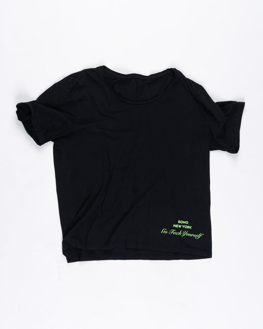 Black Low Neck T-Shirt Size: Large