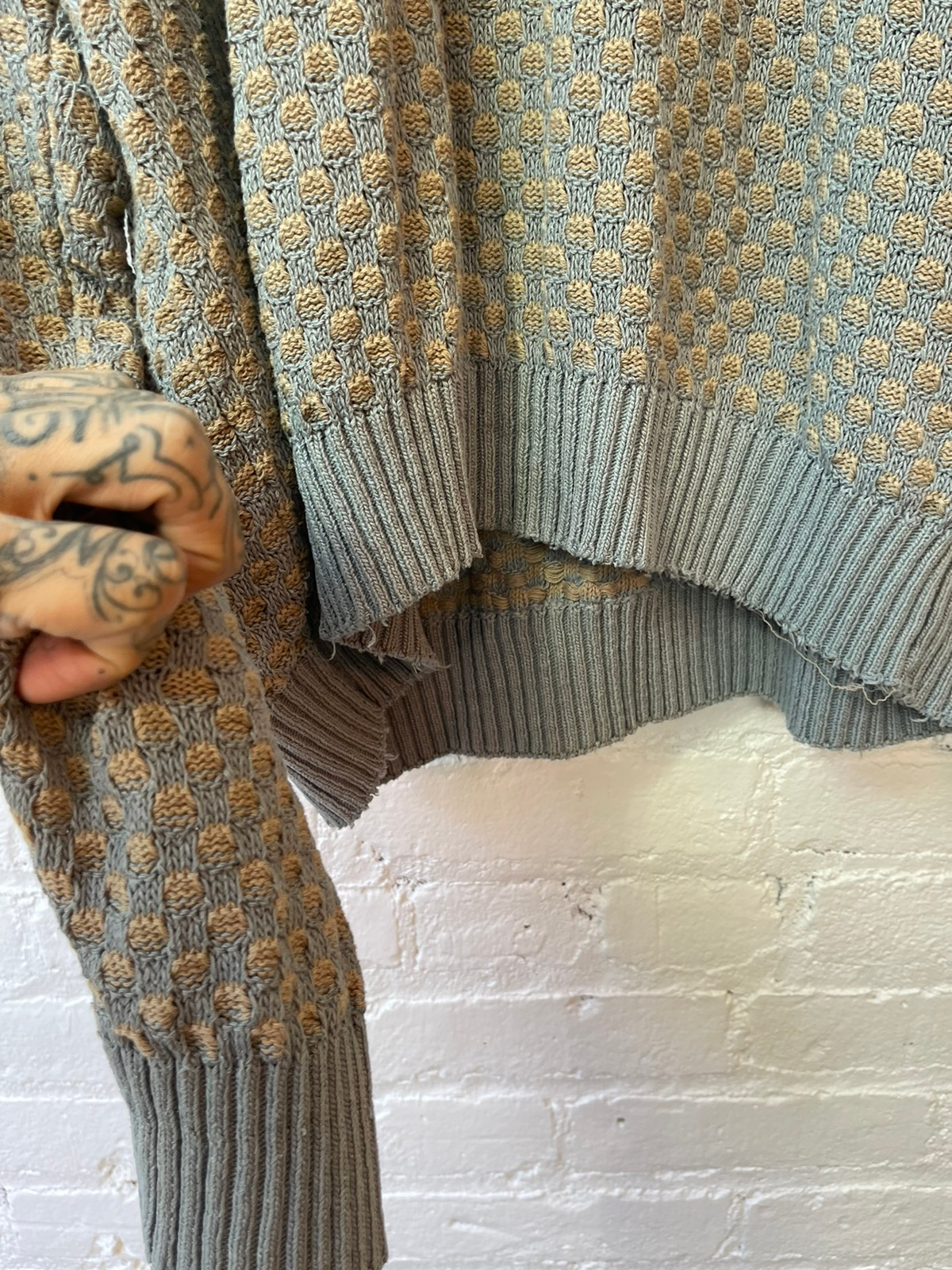 Vintage THRASHED Giorgi Armani Silk Sweater M-XL