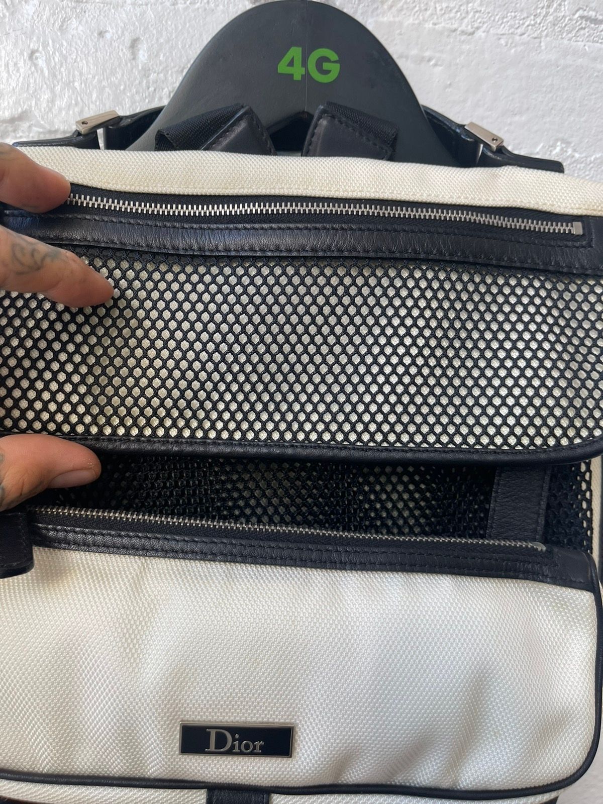 Dior Homme RAVE BONDAGE Mini Mesh Backpack Bag NEW