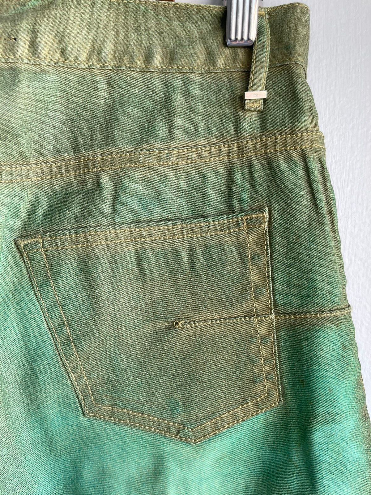 Dior Homme 06 1/1 Sample Green Denim Baked Jeans 28 29 30