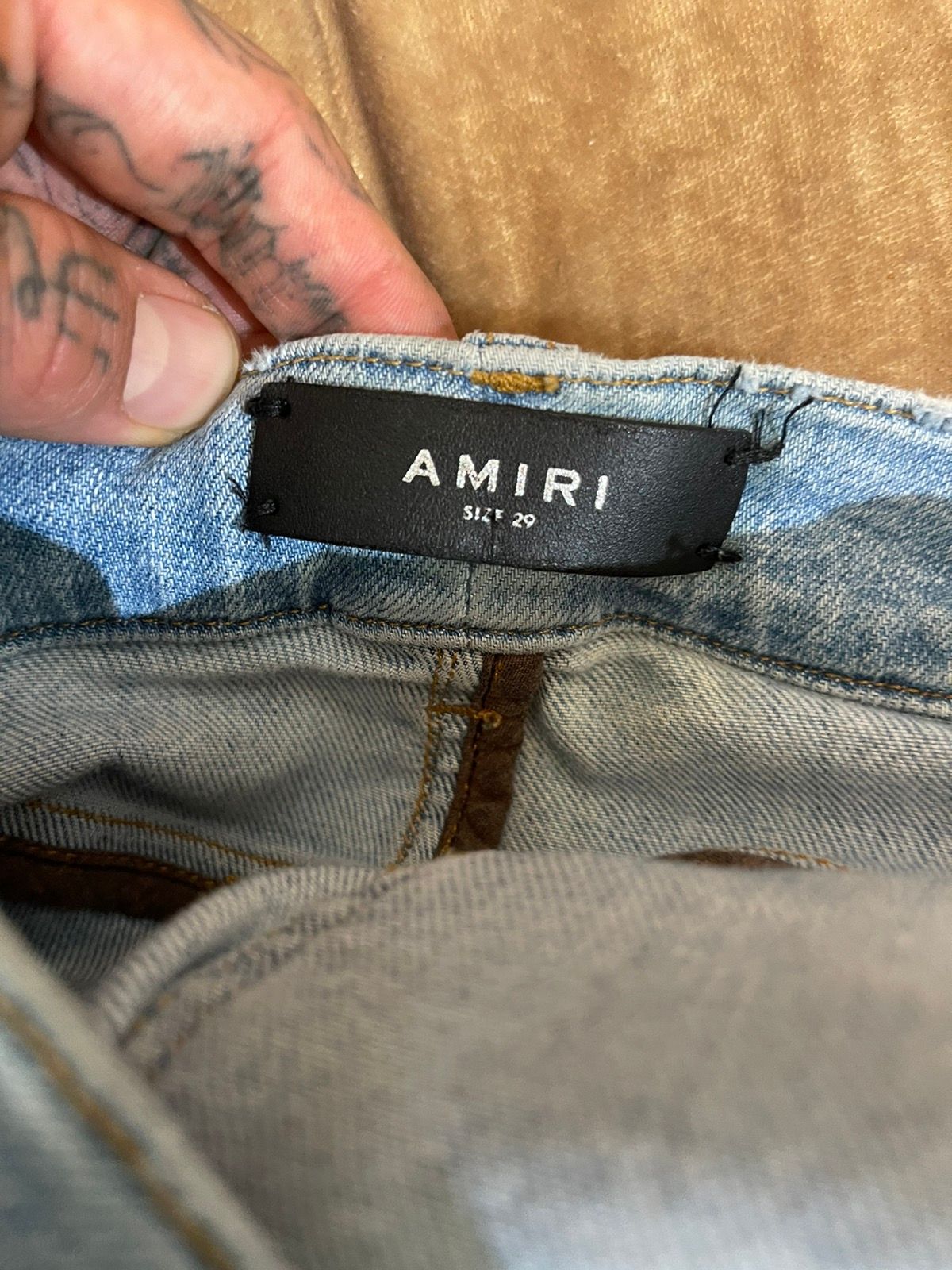 Amiri Light Blue Distressed Skinny jeans sz 29