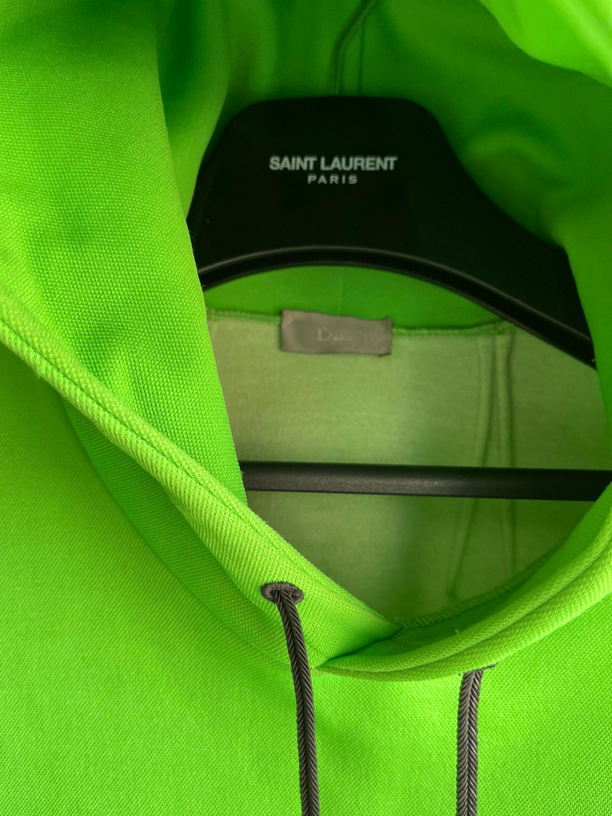 DH AW03 Luster Neon Lime Green Runway Hoodie LARGE