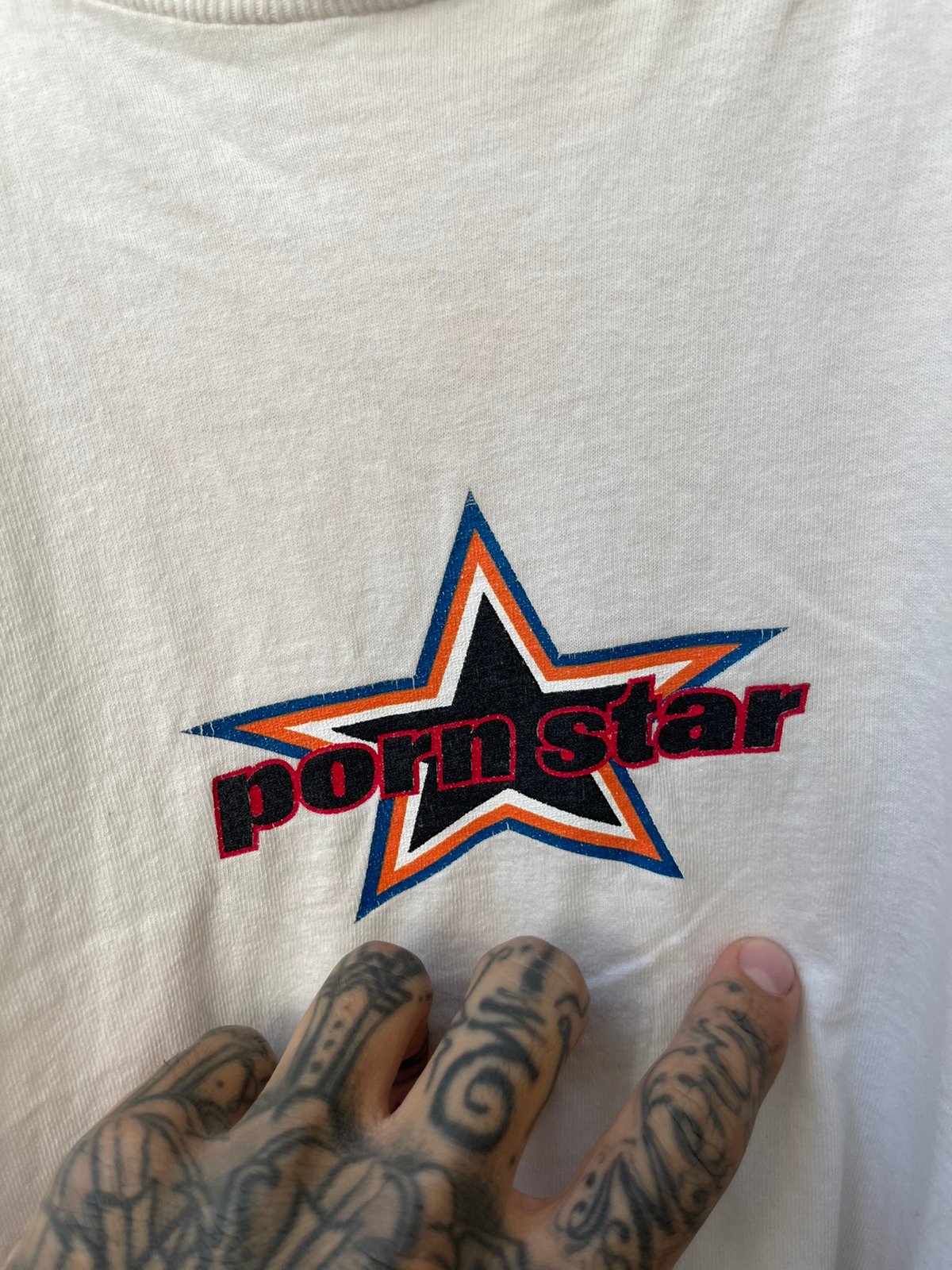 Vintage 90s PORNSTAR THRASHED Porn Star Tank Top Shirt