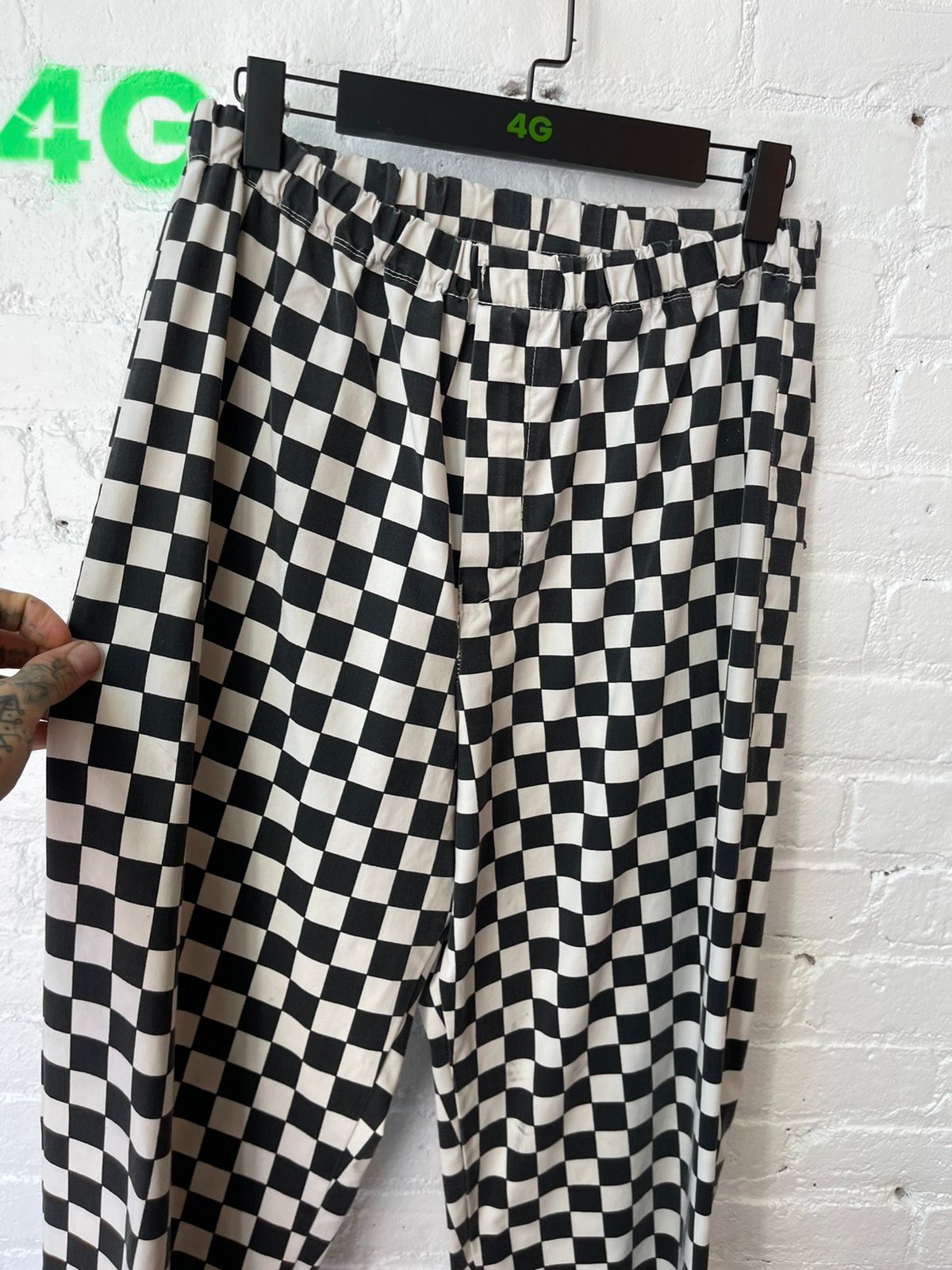 Vintage Black & White Checkered Pants fits 31,32,33,34