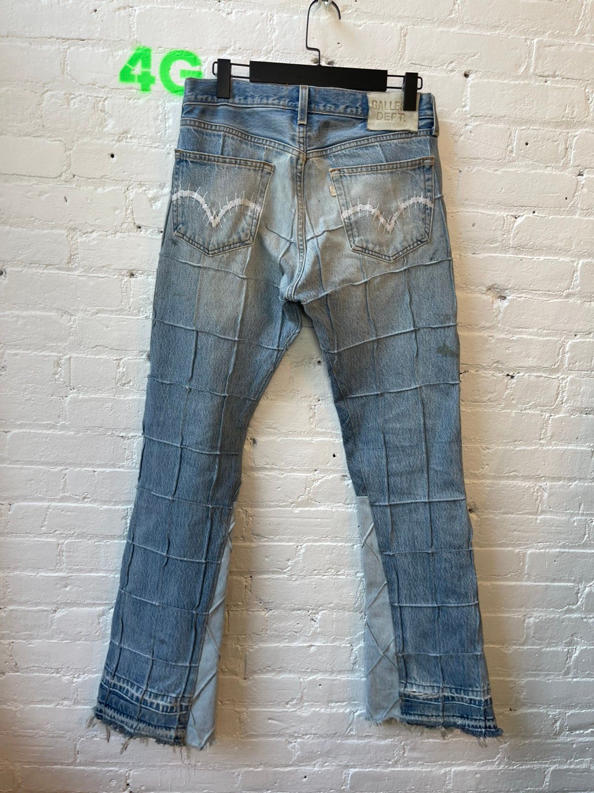 Gallery Dept. Patchwork Distressed Flare Denim Jeans