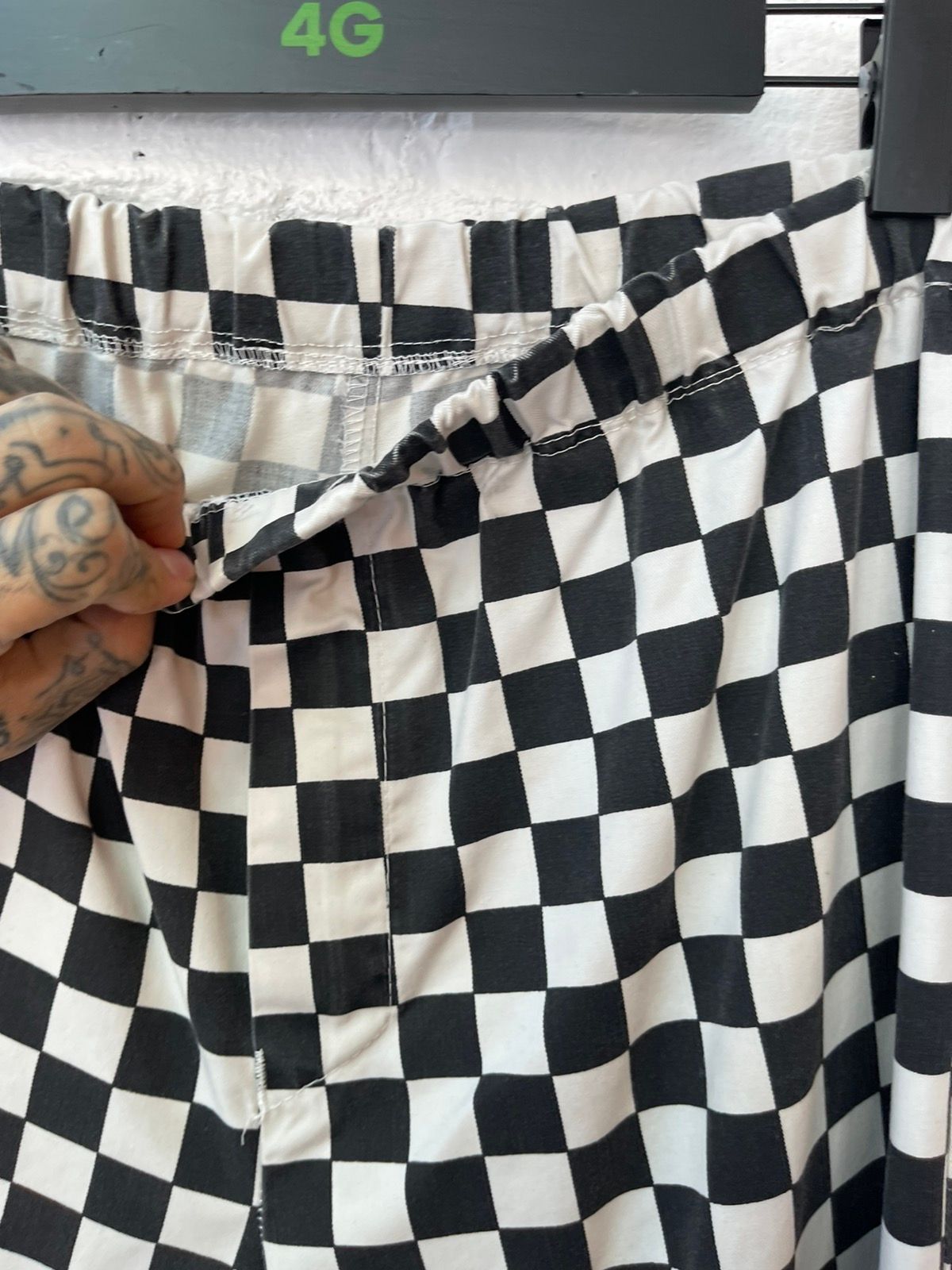 Vintage Black & White Checkered Pants fits 31,32,33,34