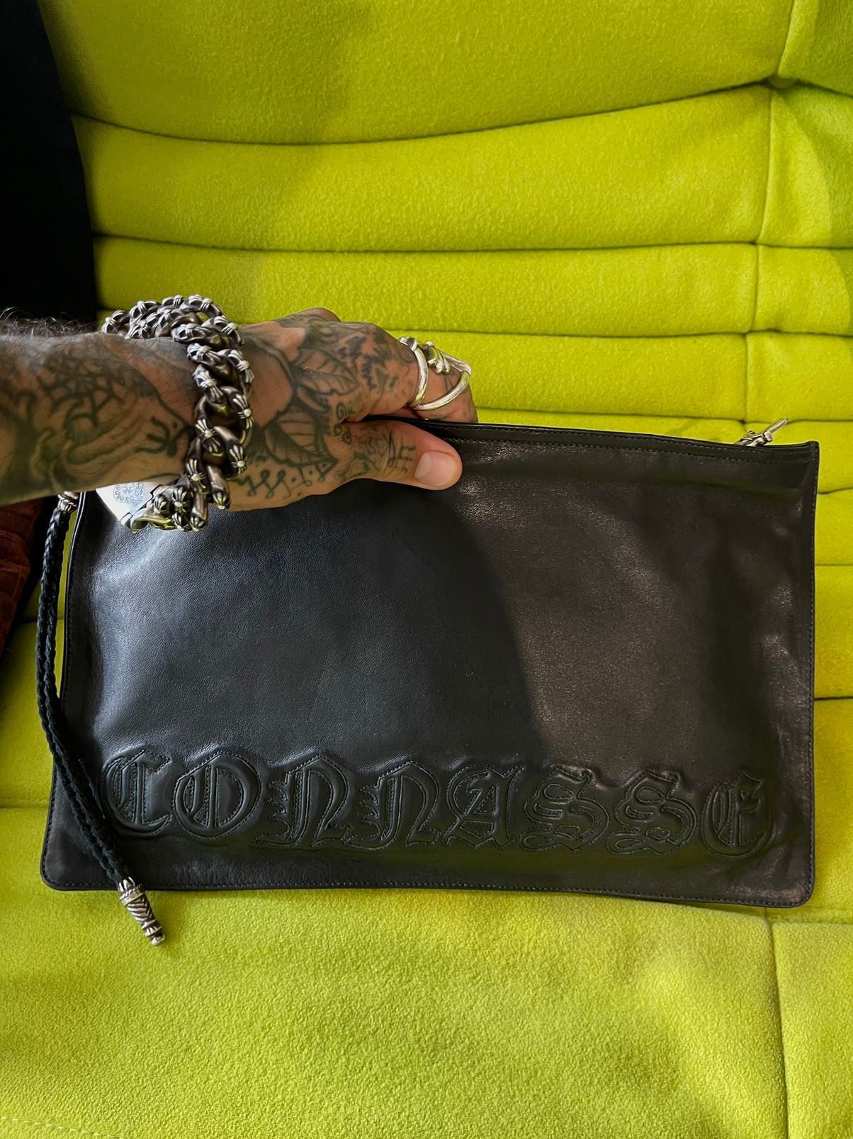 Chrome Hearts Custom French “CUNT” Spell Out Bag Leather