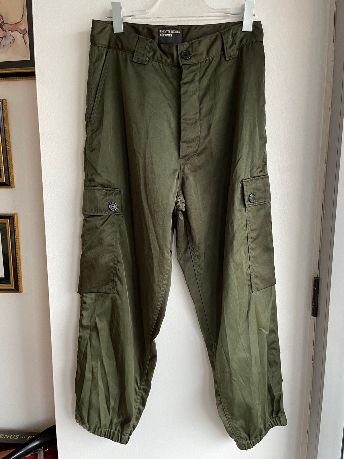 ERD Silky Green Army Cargo Pants