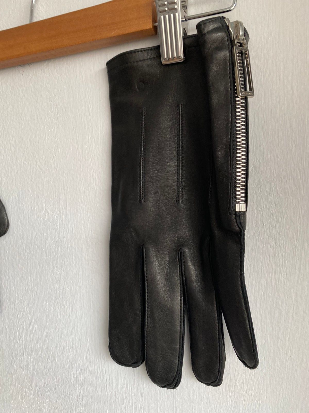 Dior Homme NEW Black Leather & Silk Gloves $2000