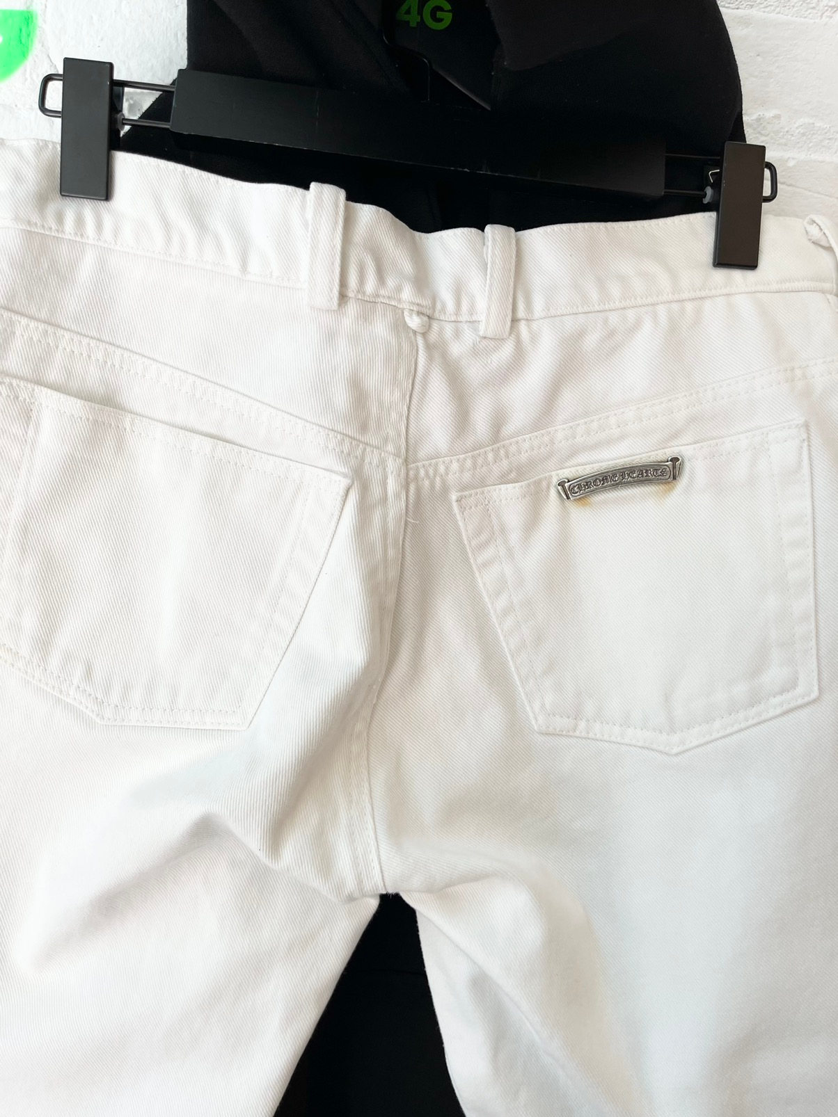 Chrome Hearts WHITE Denim Jeans Fleur Knee 4Gseller