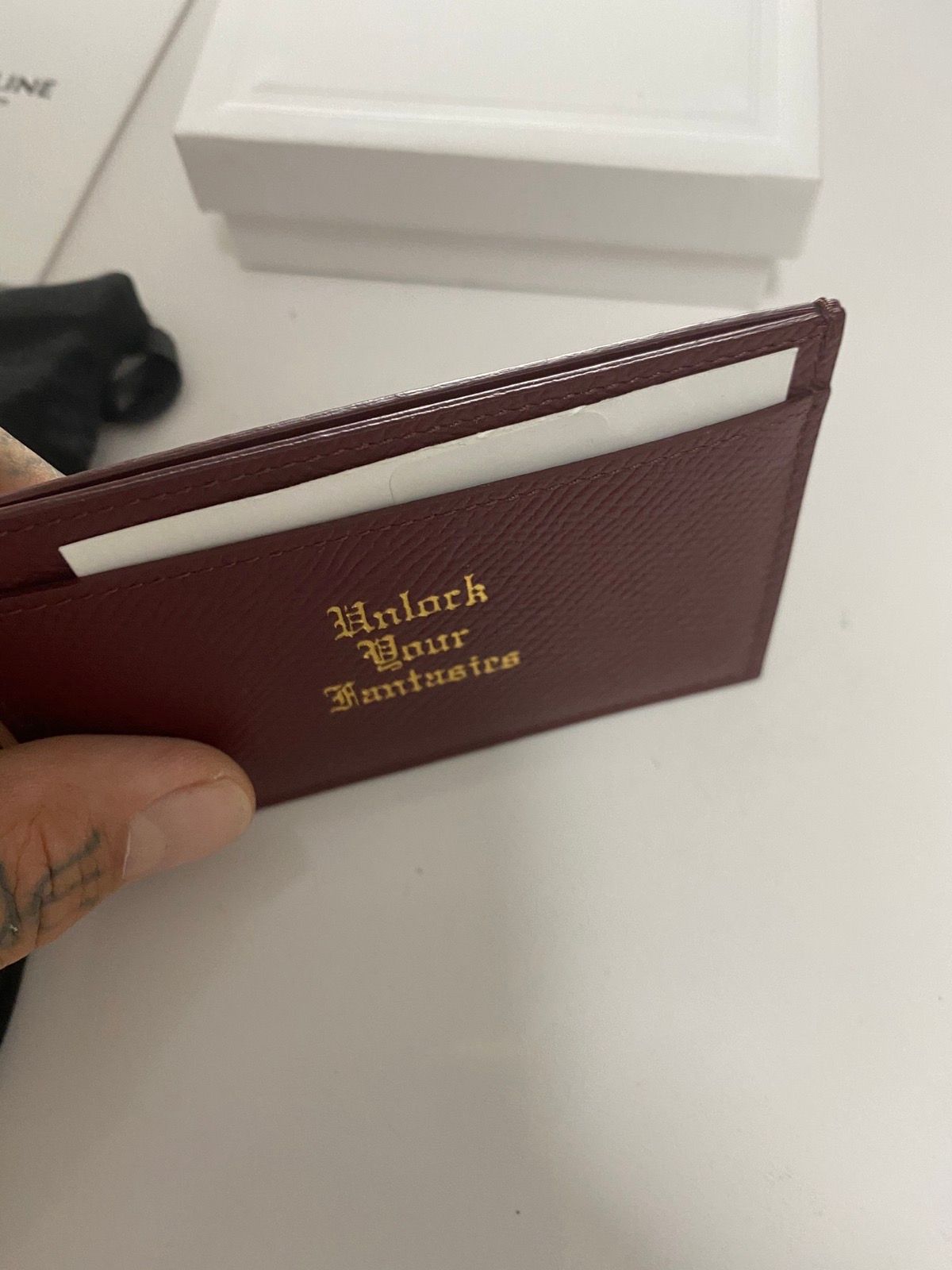 Celine FW19 Hedi ‘unlock fantasies’ Card Holder wallet