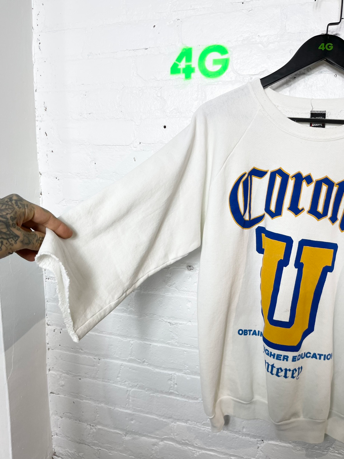 Vintage 90s Corona Beer University !! Thrashed Sweater XL