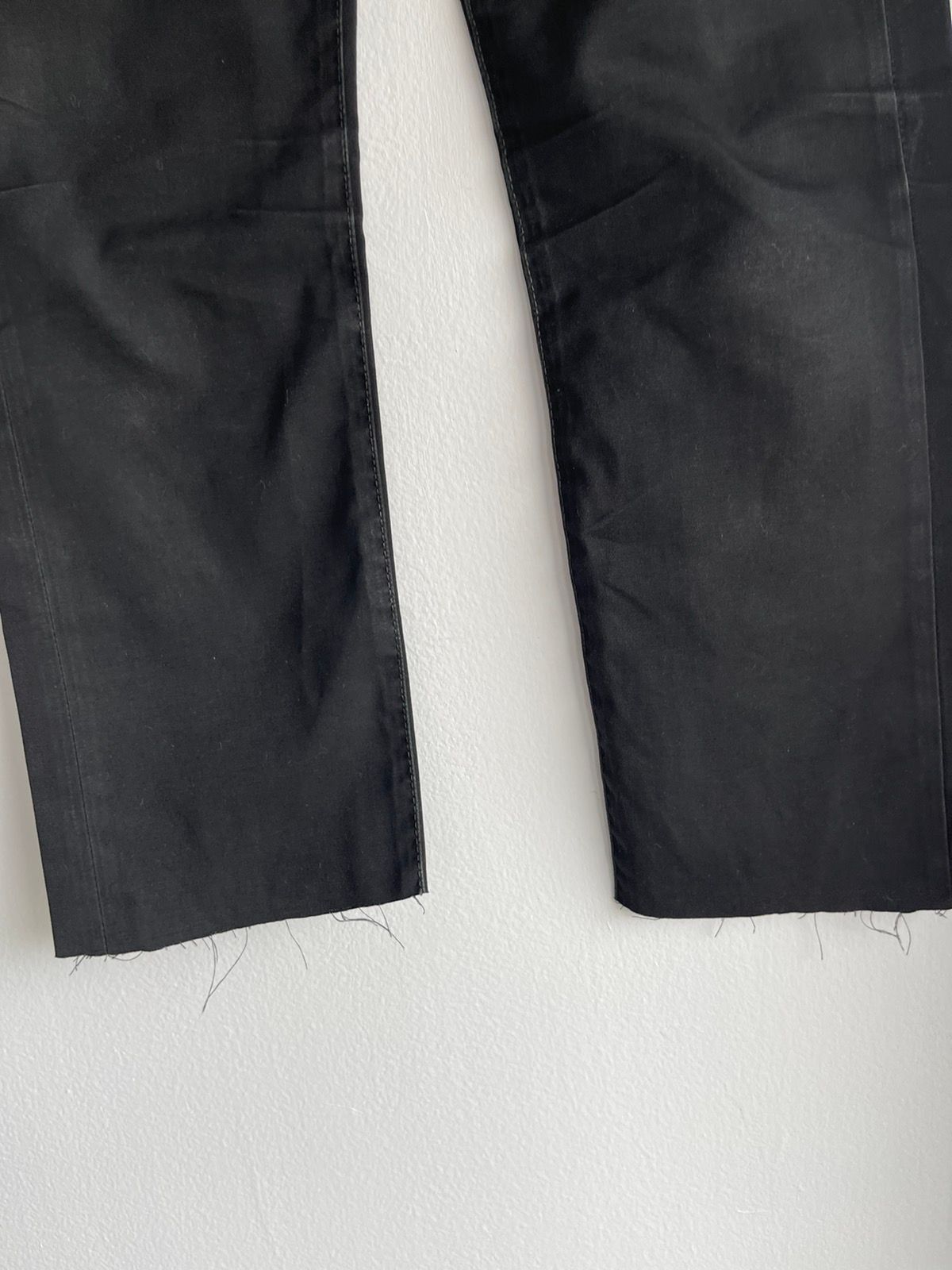 Dior Homme 05 Black Cropped Raw Hem Denim Jeans