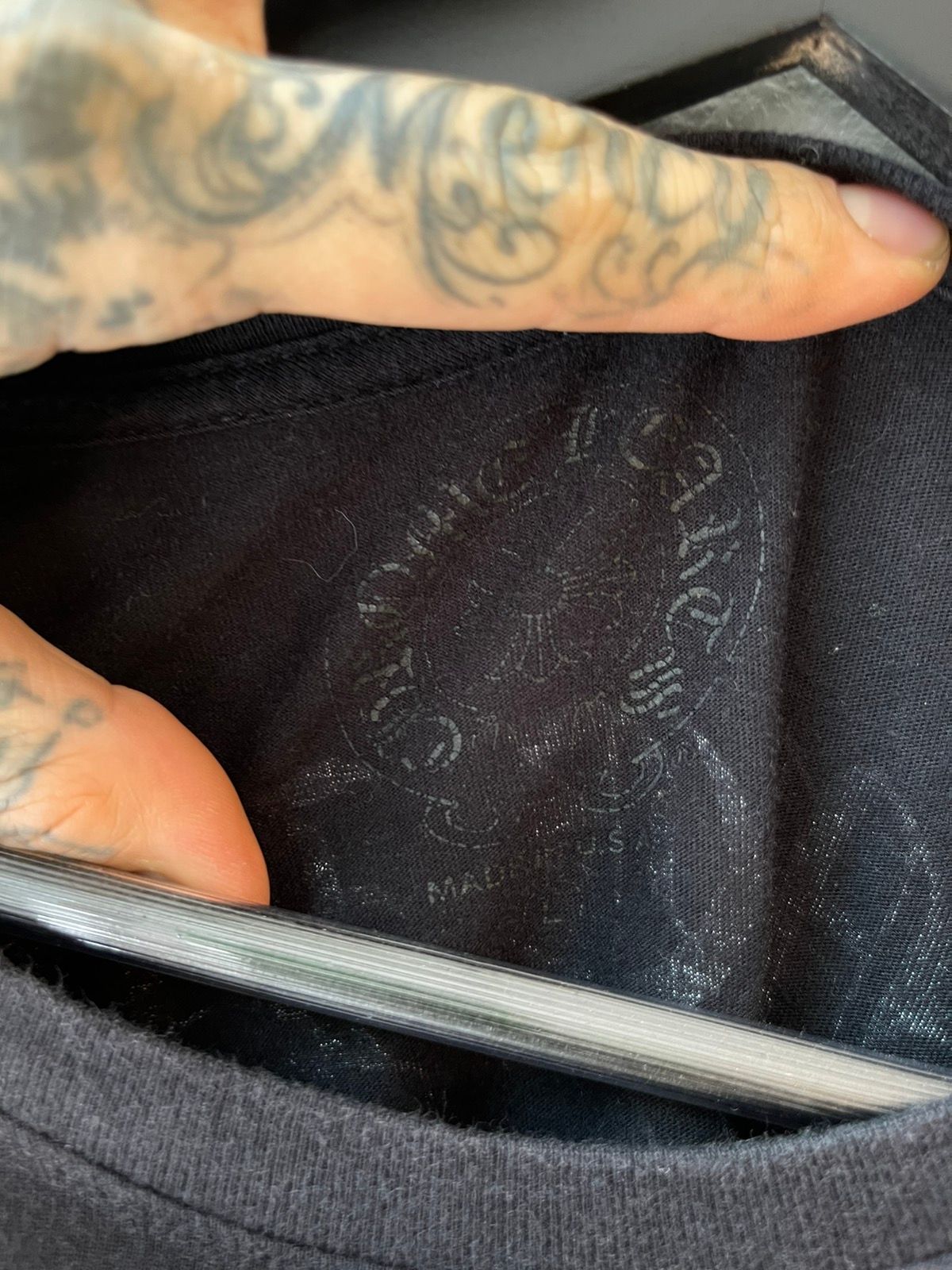 Chrome Hearts SPELL OUT ACROSS BACK Long Sleeve Shirt L