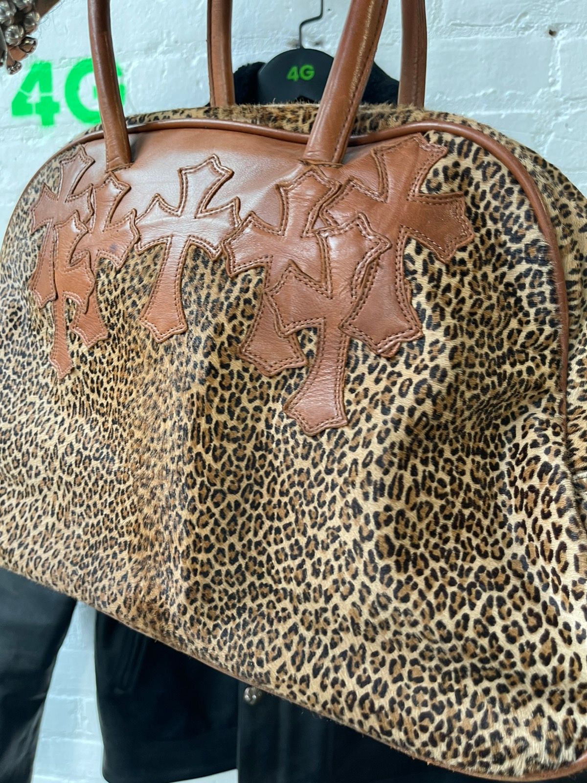Chrome Hearts Custom Leopard Fur CROSS Patch Duffle Bag – 4GSELLER-NY