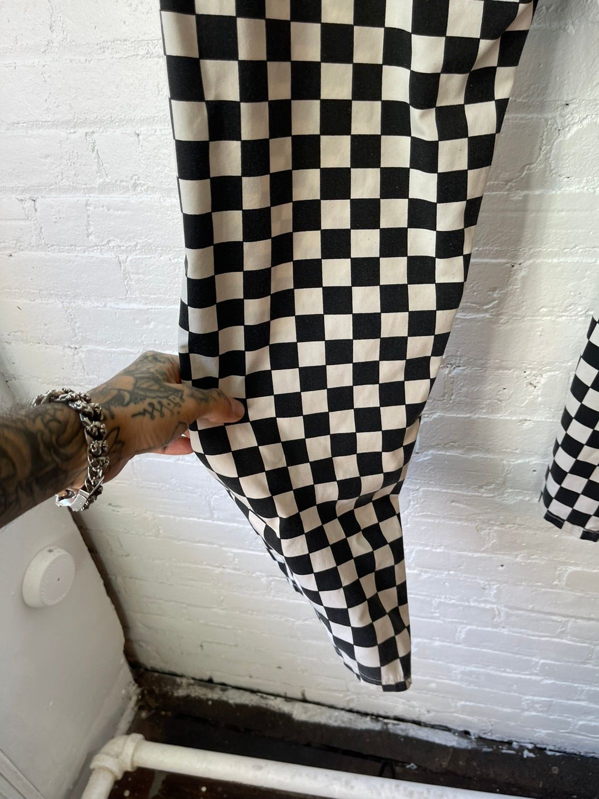 Vintage Black & White Checkered Pants fits 31,32,33,34