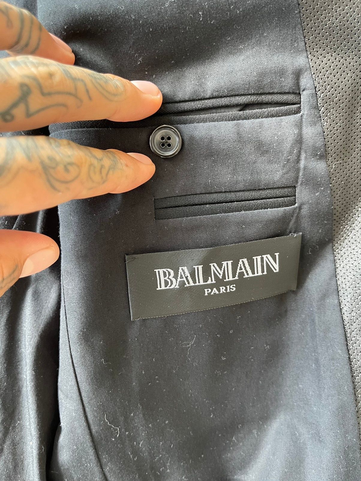 Balmain SS12 DECARNIN CAMPAIGN Leather Lapel Blazer Jacket