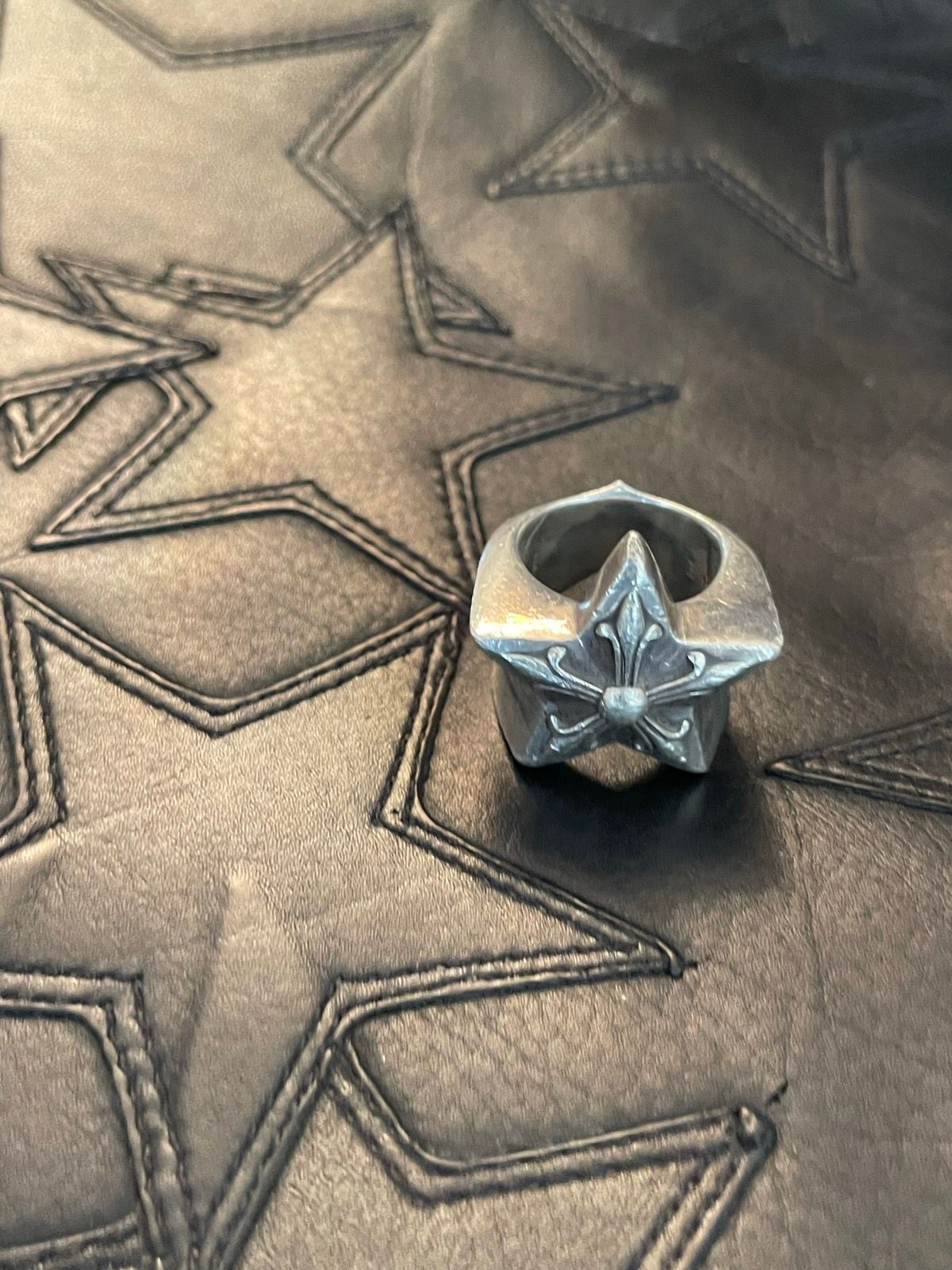 Chrome Hearts XL SOLID SILVER STAR RING LARGE