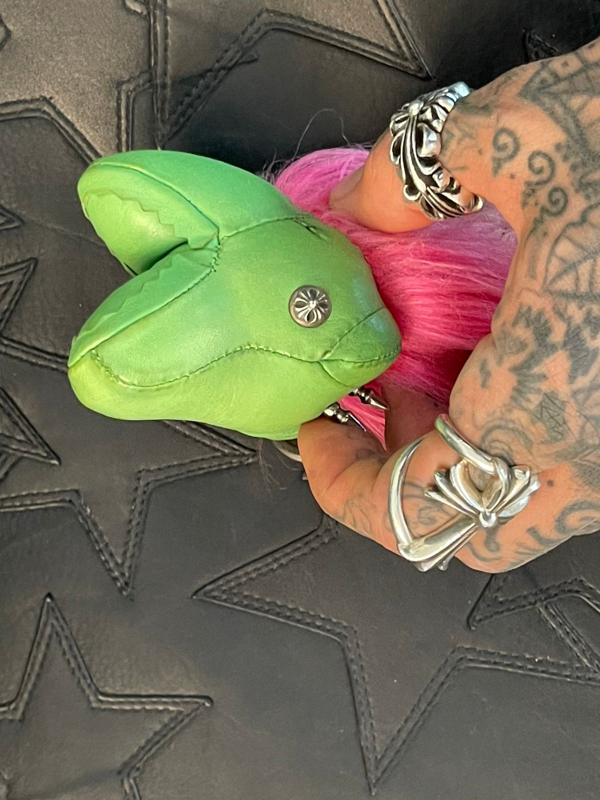 Chrome Hearts Leather Dinosaur Keychain