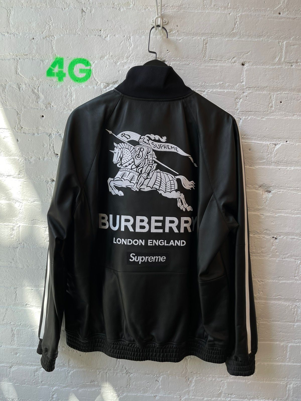 Burberry X Supreme 1 of 30 BLACK LEATHER JACKET XL