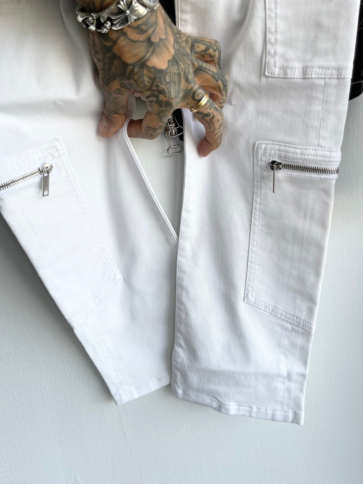Dior Homme Kim Jones 2019 White CARGO Military Jeans Pants