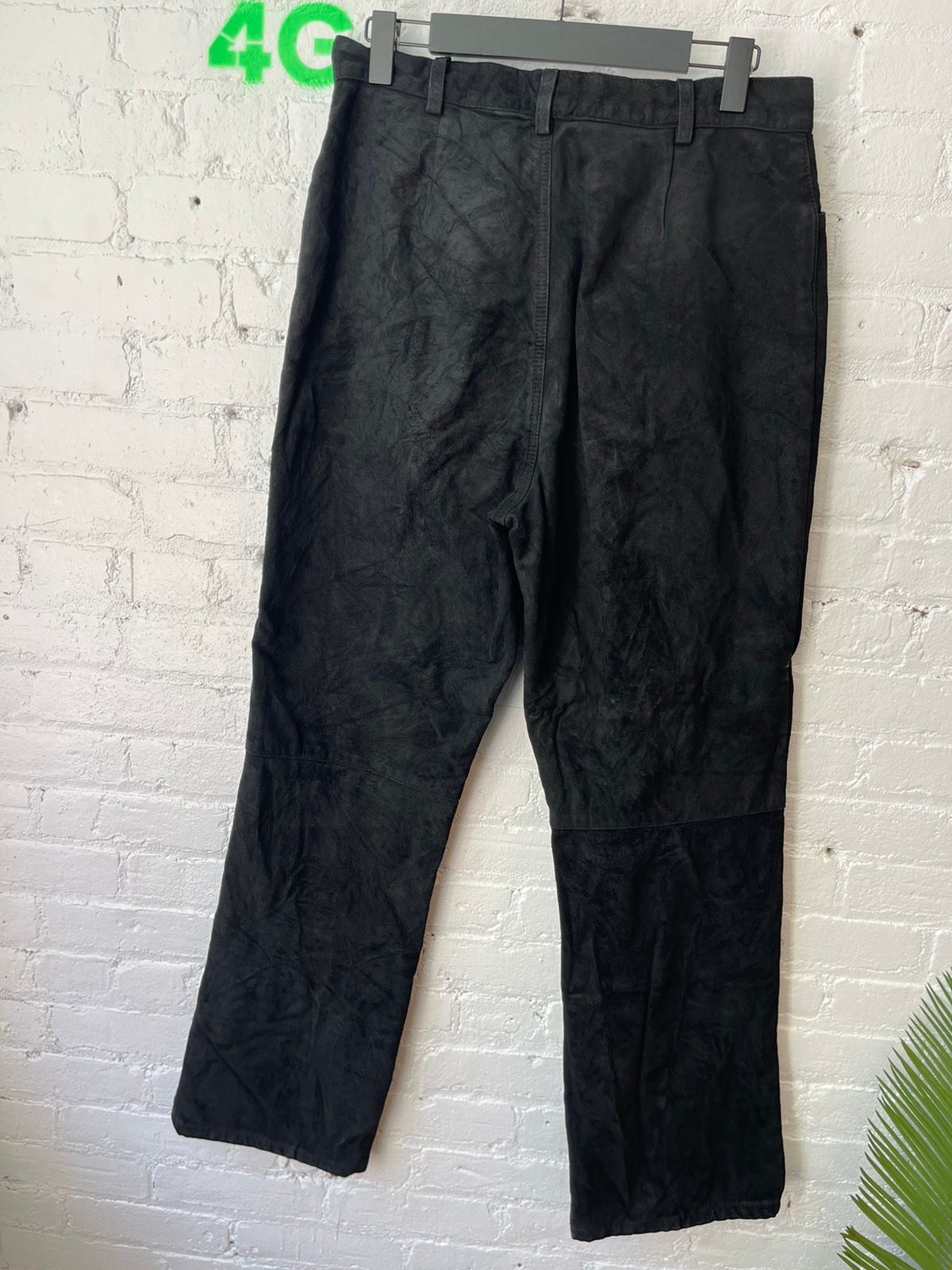 Vintage TEXTURED SUEDE LEATHER Baggy Pants !! Fits 31 or 32