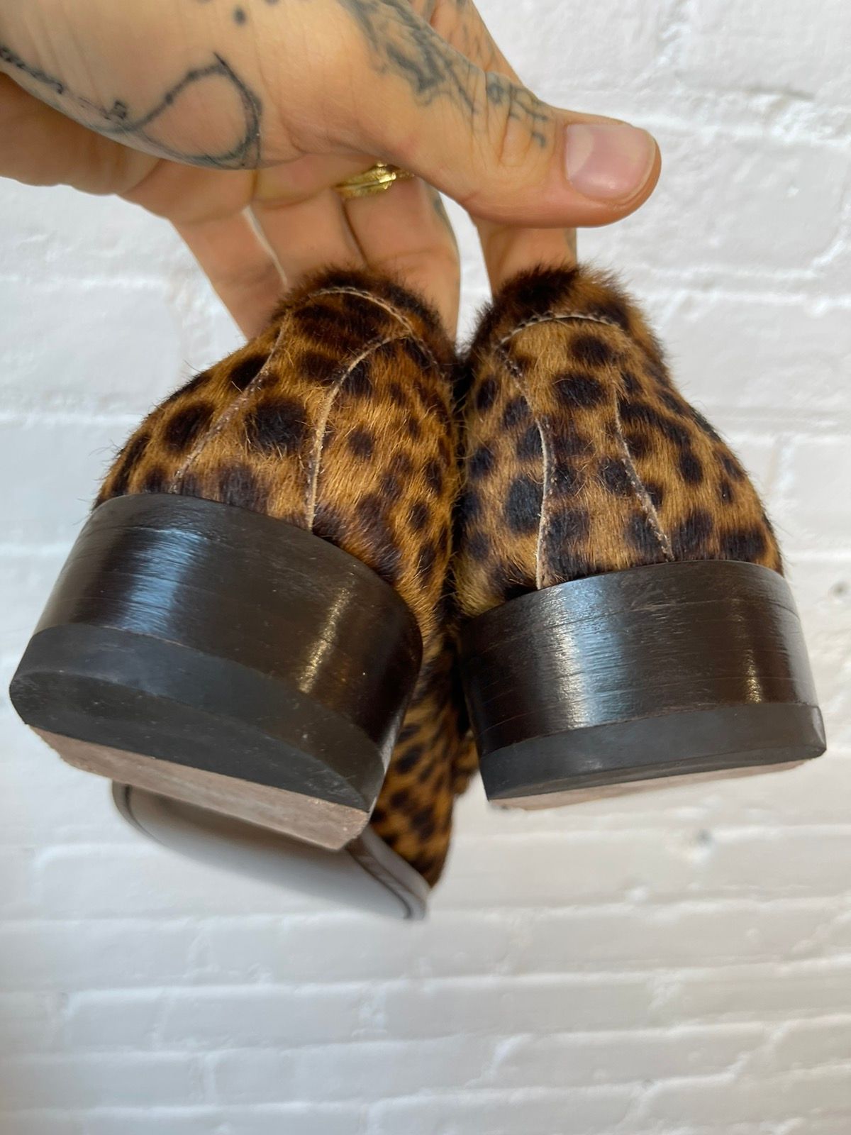 Celine SS19 NEW Pony Hair Leopard Loafer Shoes EU43