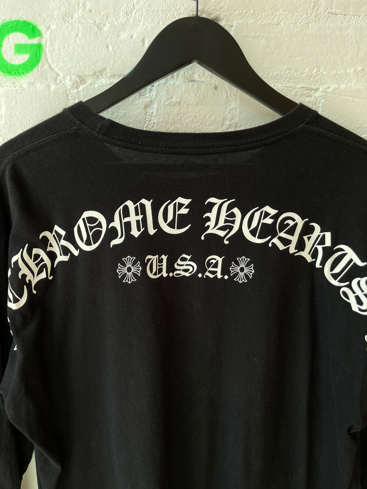 Chrome Hearts SPELL OUT ACROSS BACK Long Sleeve Shirt L
