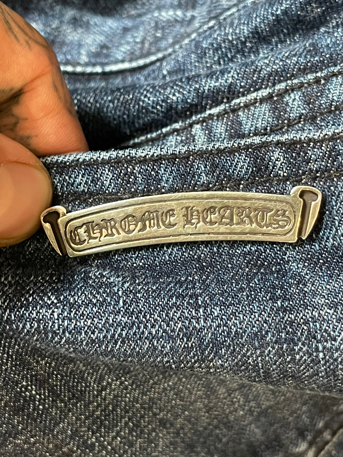 Chrome Hearts 2022 Custom Order PATCH SATURATED JEANS NEW 34