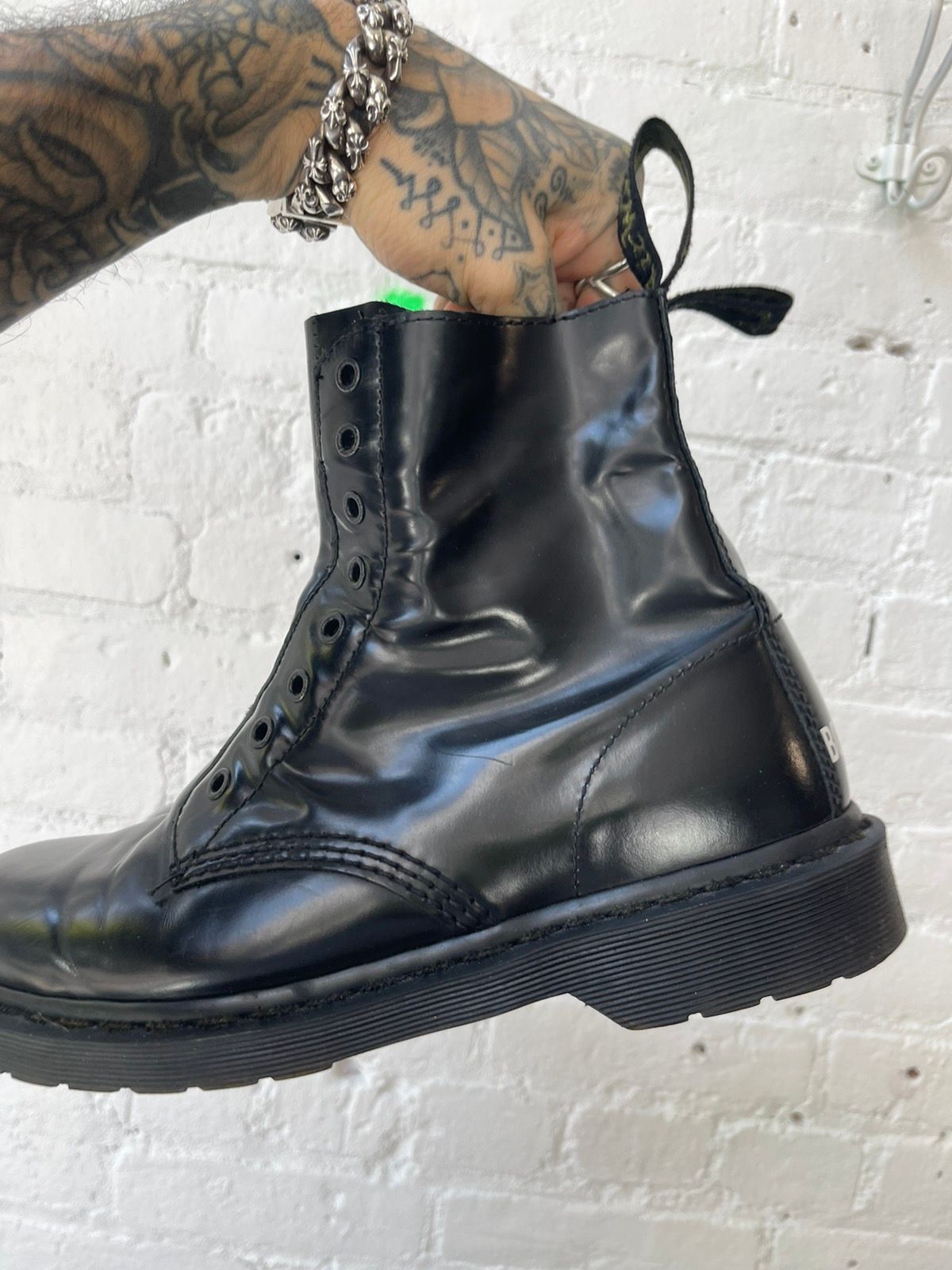 Vetements X Doc Martens BORDER LINE leather Boots SZ 10