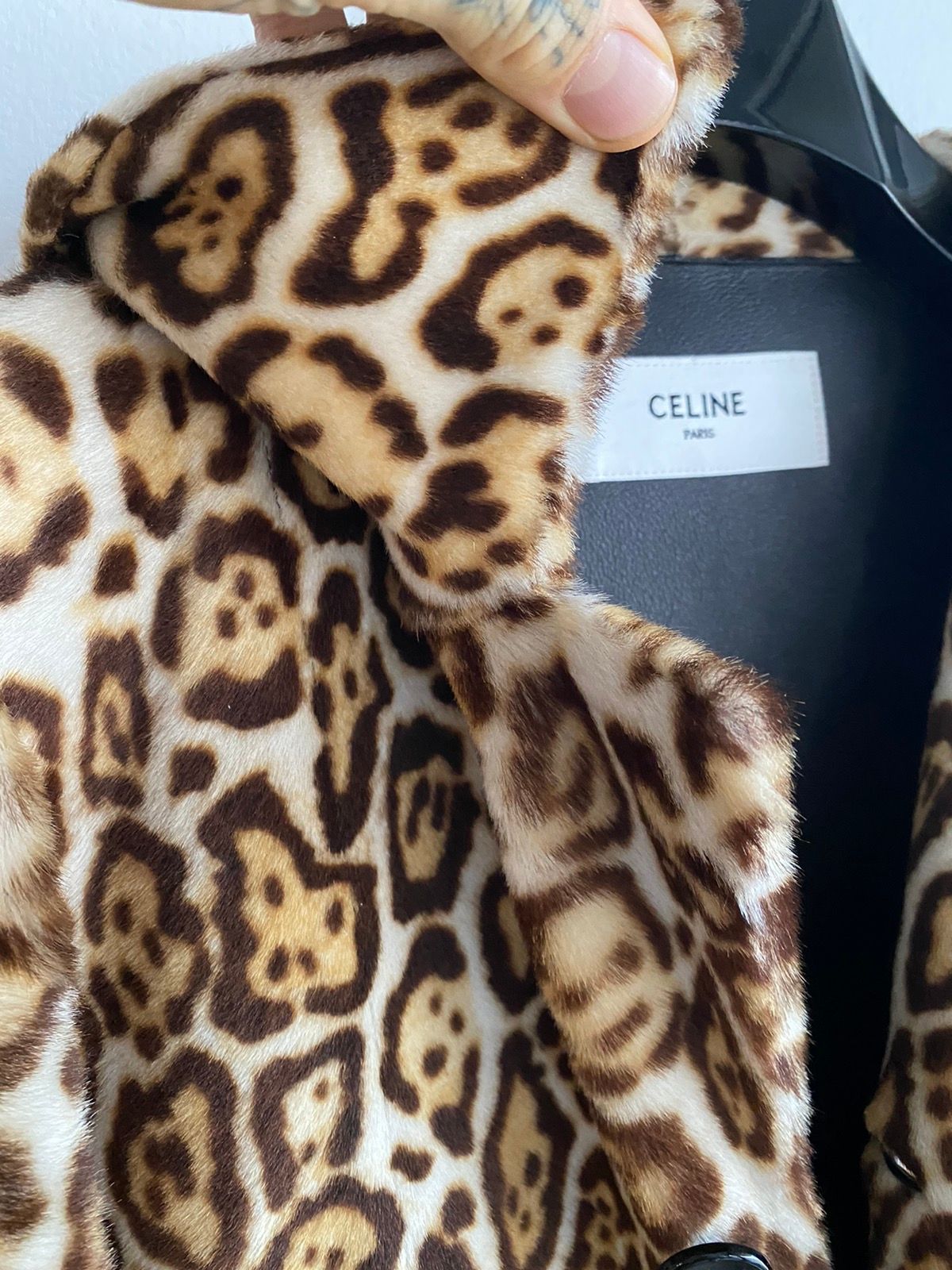 Celine NEW FW19 FUR LEOPARD Leather Jacket Coat $10K