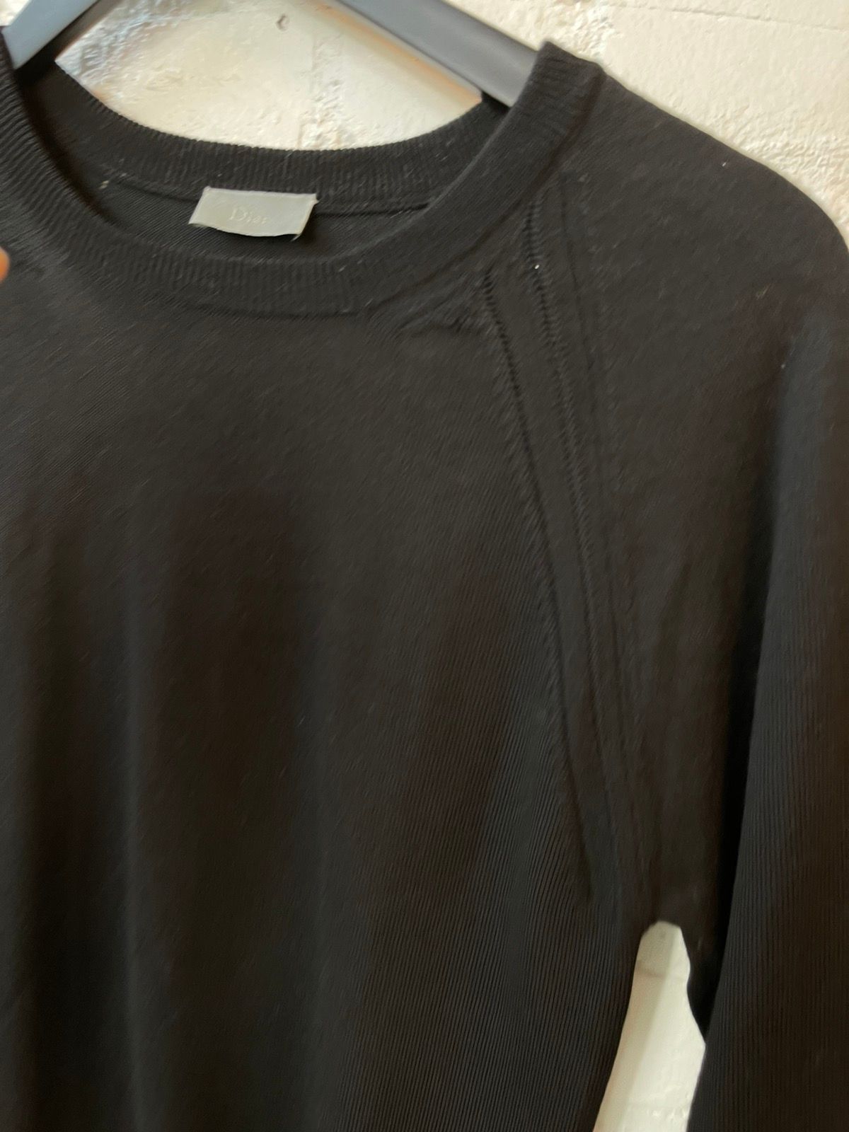 Dior Homme THRASHED Black Knit Wool Sweater Scaring XS-S