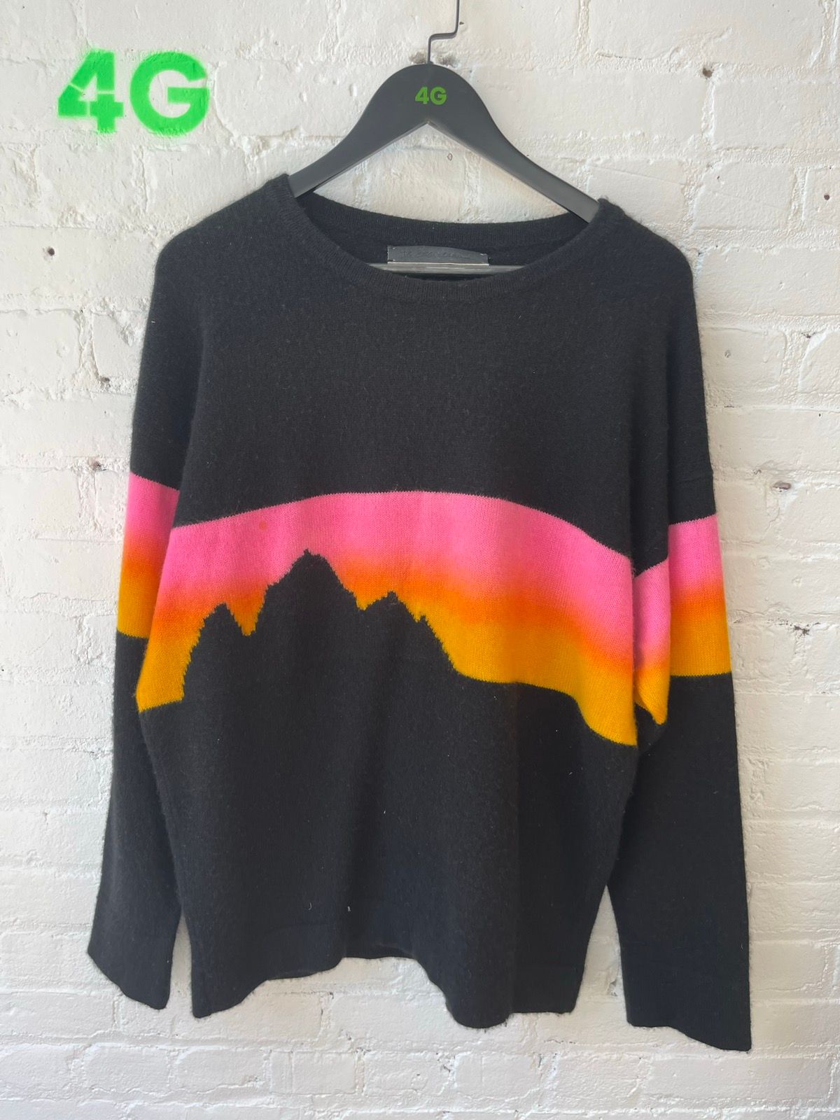 Elder Statesman 100% CASHMERE Gradient Mountain Sweater