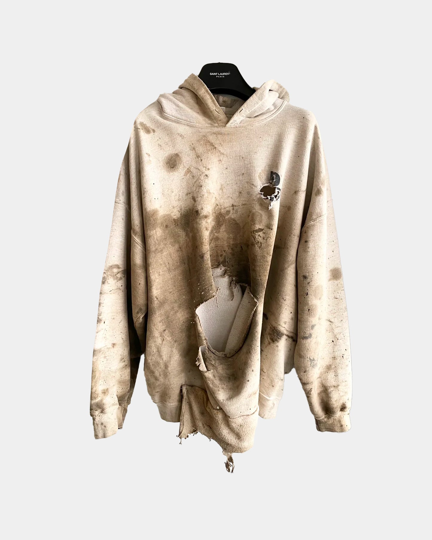 THRASHED FUCKING DESTROYED OIL SPILL HOODIE SWEATER