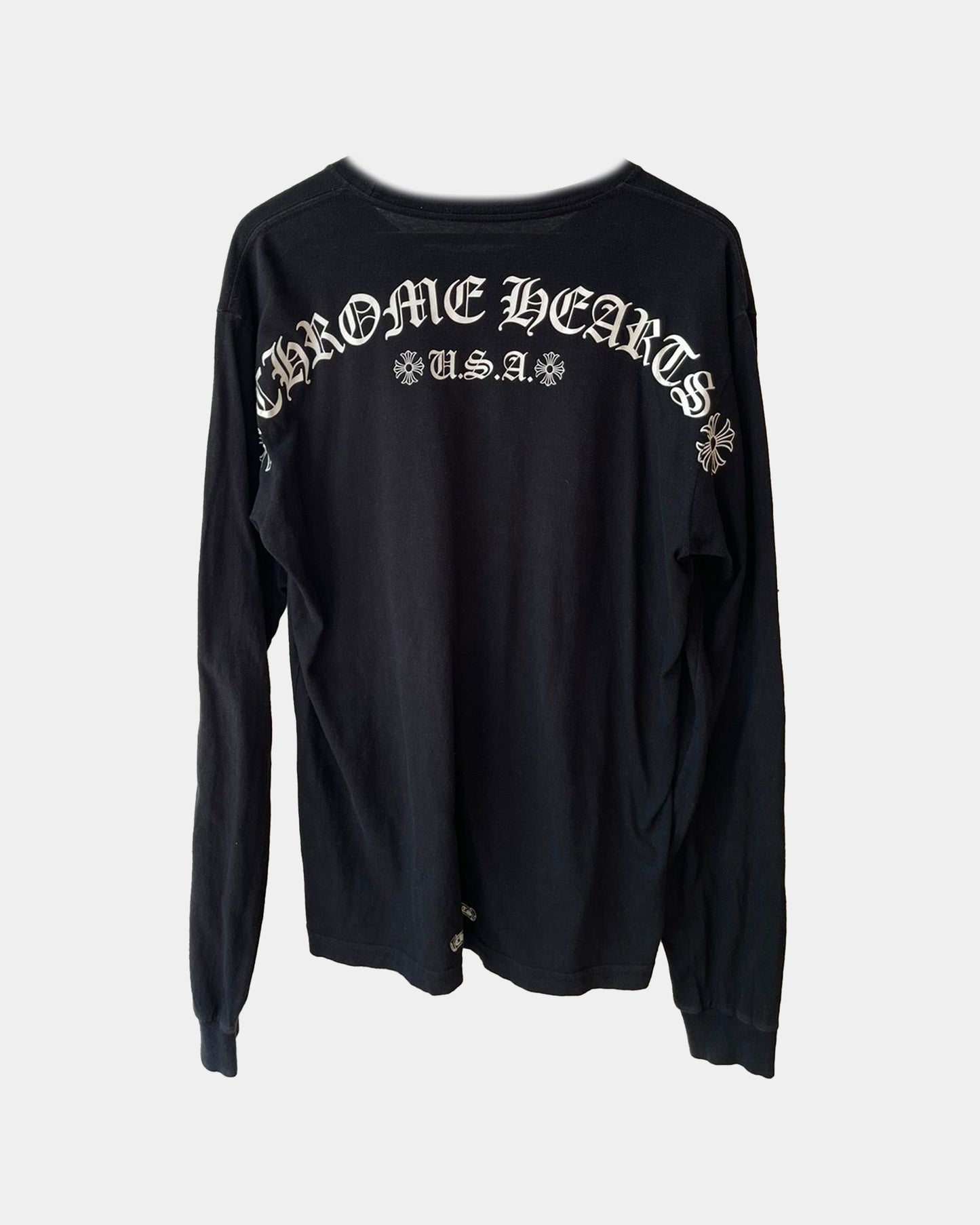 Chrome Hearts SPELL OUT ACROSS BACK Long Sleeve Shirt L
