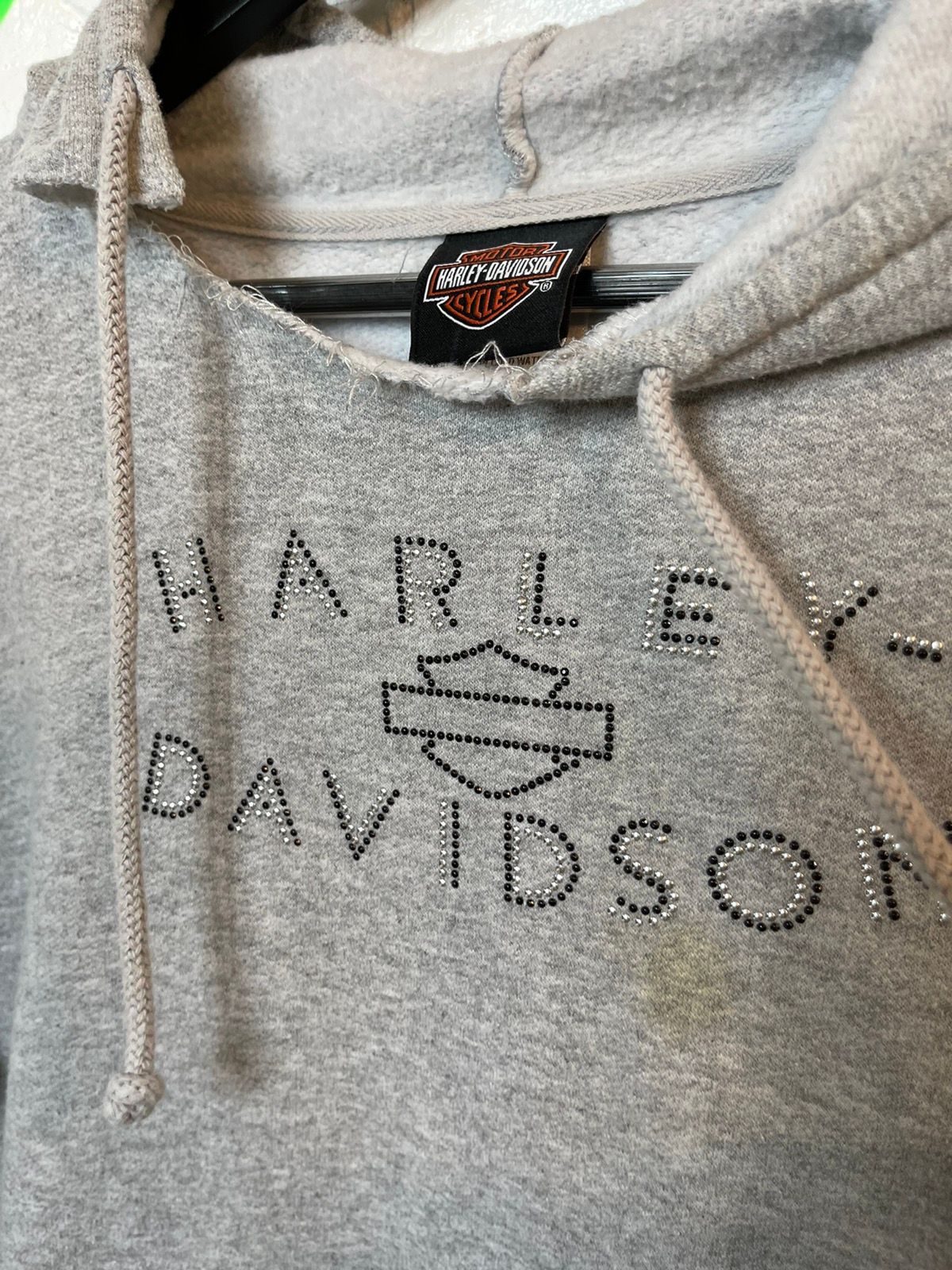 Vintage HARLEY Davidson Crystal Spell Out Hoodie Sweater