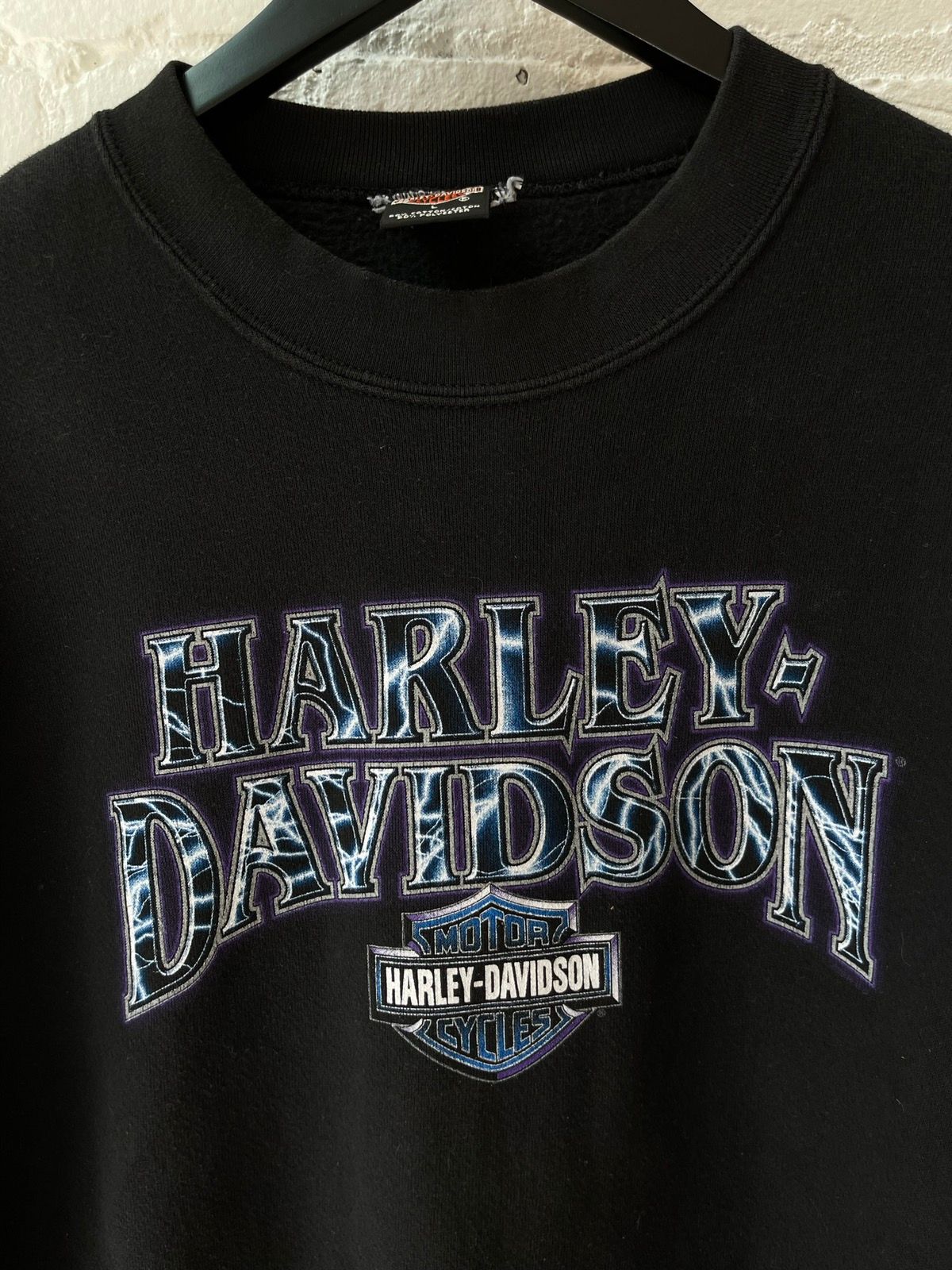 Vintage HARLEY Davidson LIGHTING THUNDER SWEATER L