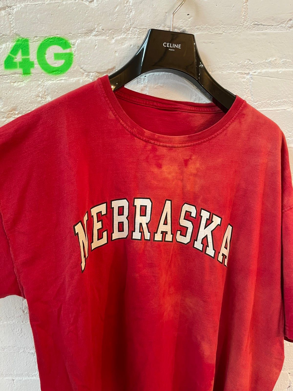 Vintage 2000s NEBRASKA Thrashed SUN FADE Shirt