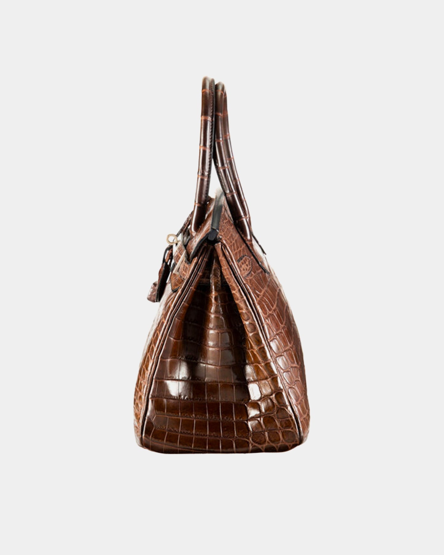 Hermès 30cm Matte Chocolate Niloticus Crocodile Birkin Bag with Brushed Palladium Hardware