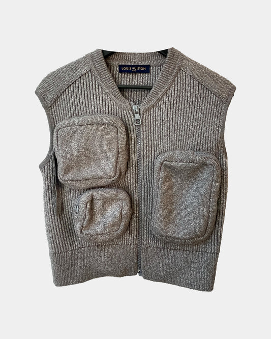 Louis Vuitton Grey Knit utility vest