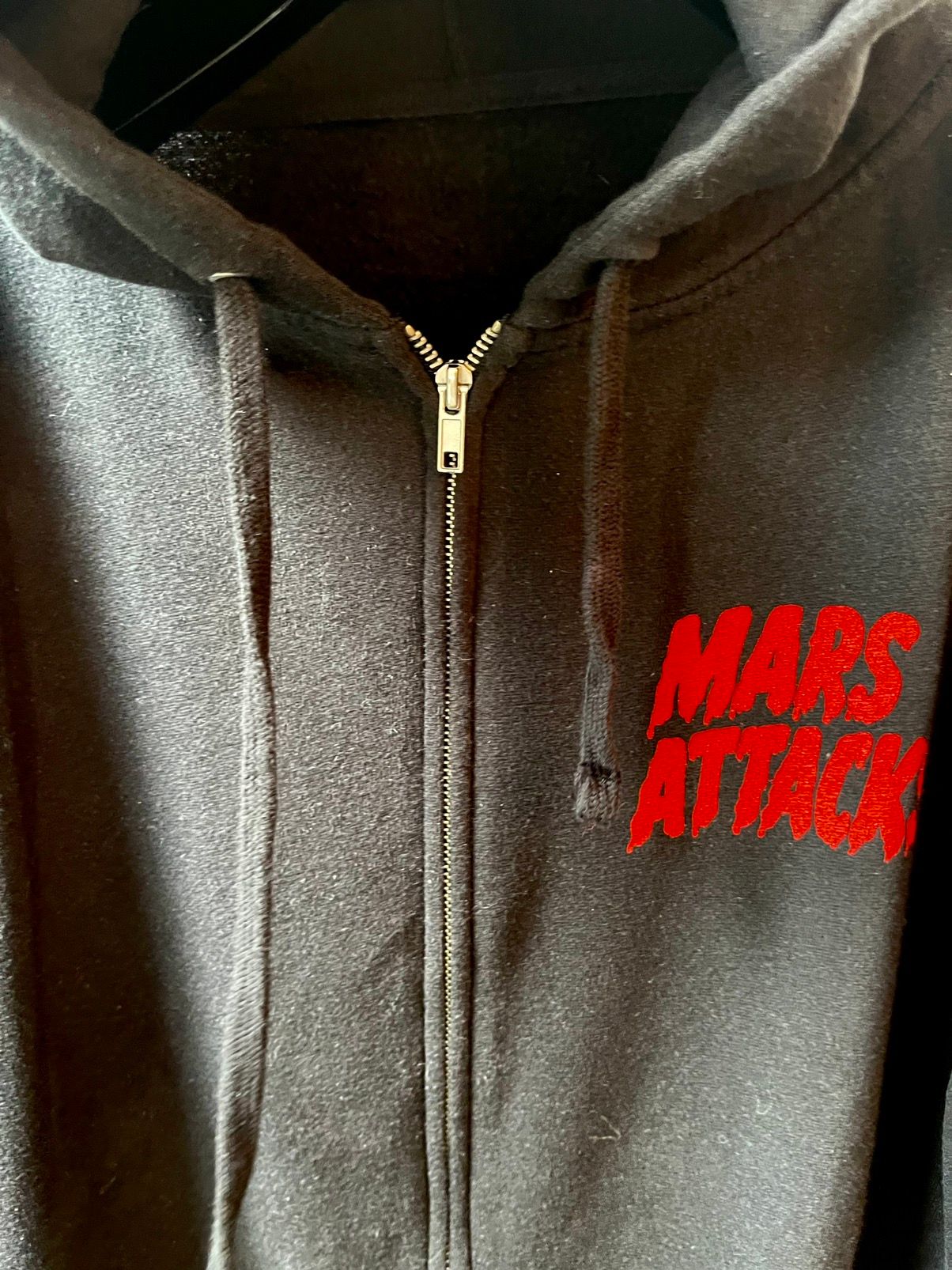 Vintage MARS ATTACKS Hoodie RARE SICK