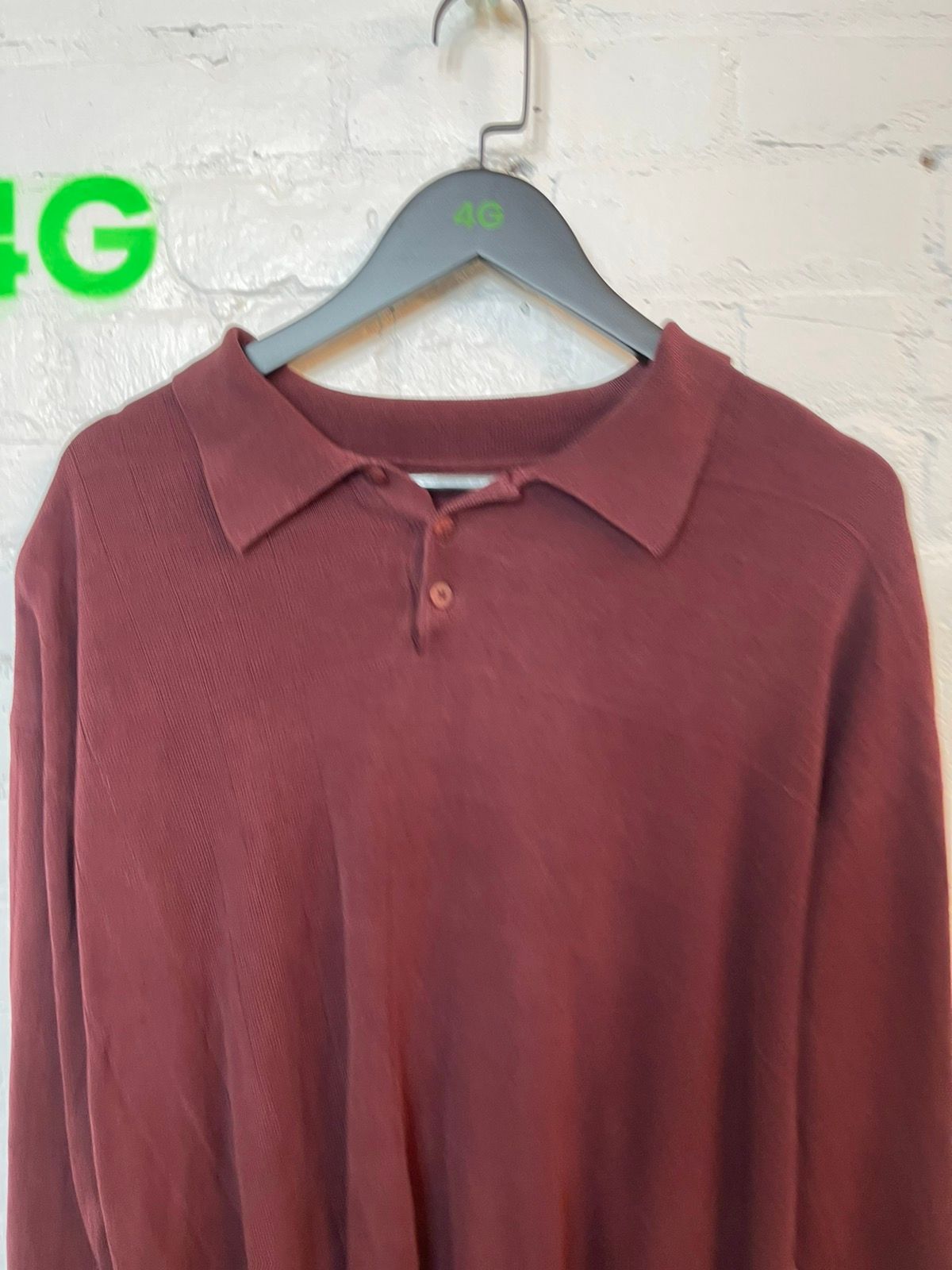 Vintage 90s Grandpa 3/4 Button top Sweater Shirt Oversize