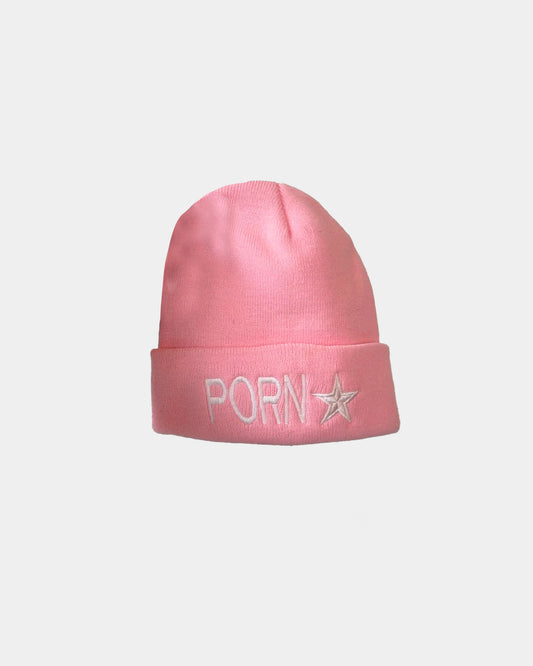 90s PORNSTAR PORN BEANIE HAT PINK